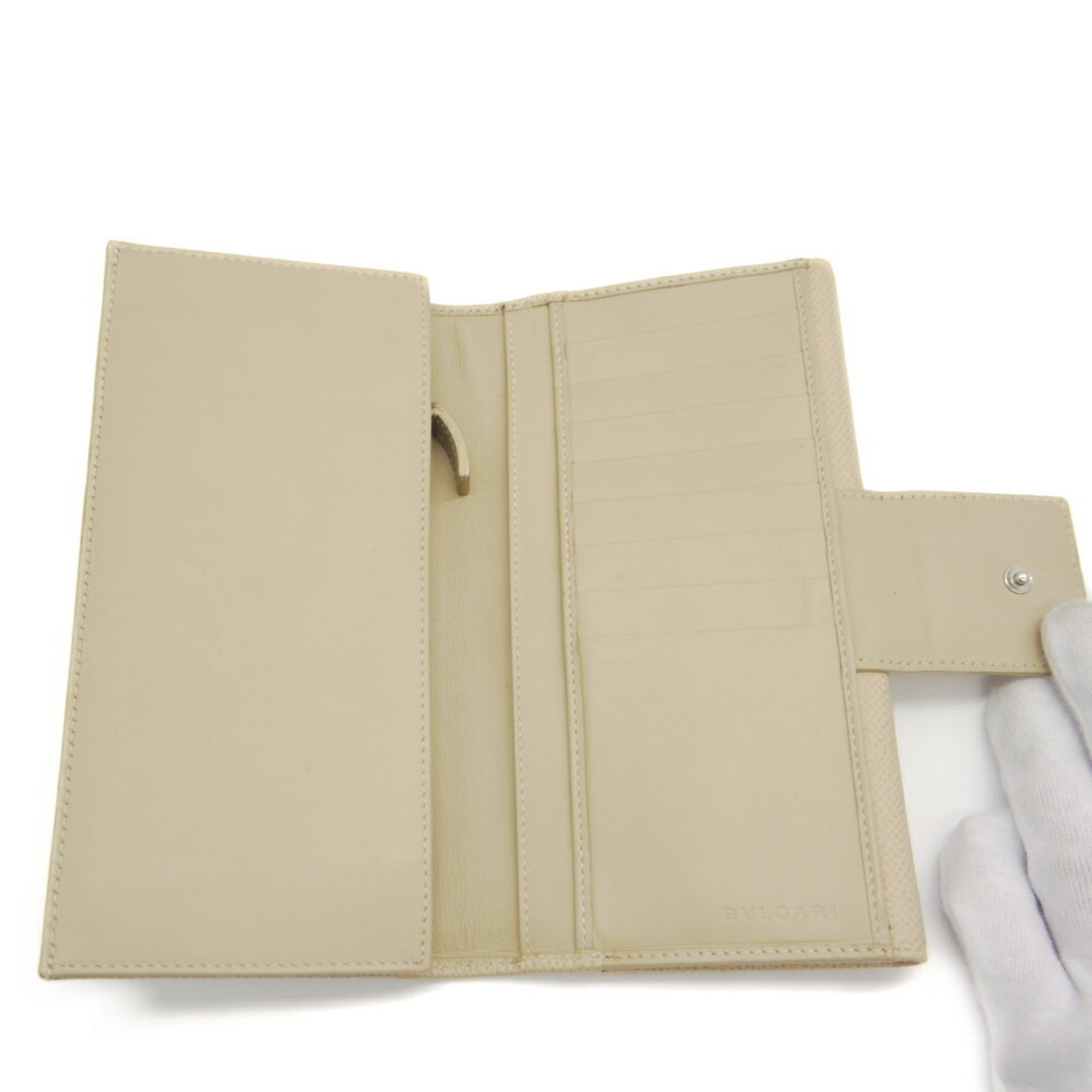 Bvlgari BVLGARI Bulgari Bi-fold Long Wallet, Women's Beige Size ONE SIZE - 7 Thumbnail