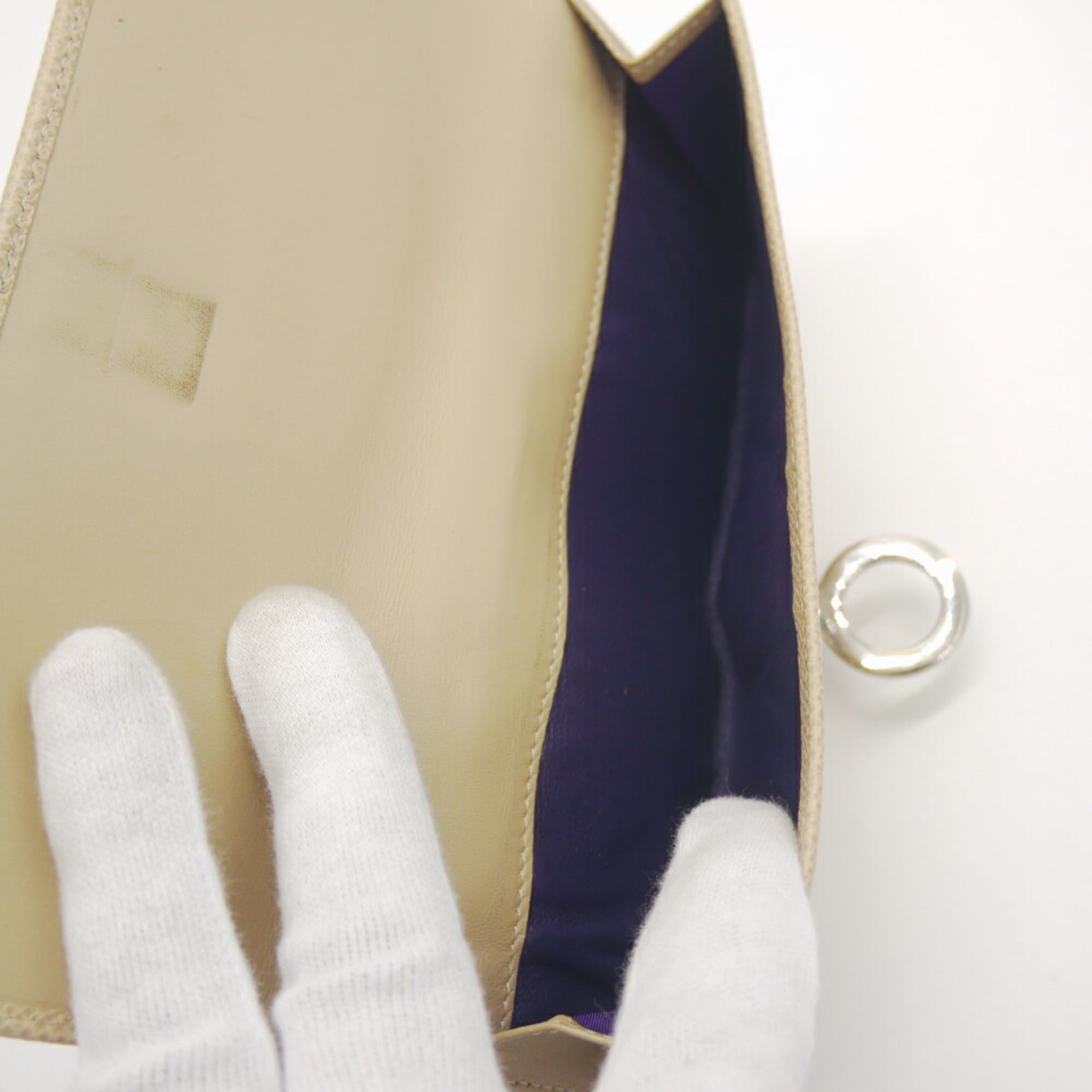 Bvlgari BVLGARI Bulgari Bi-fold Long Wallet, Women's Beige Size ONE SIZE - 6 Thumbnail