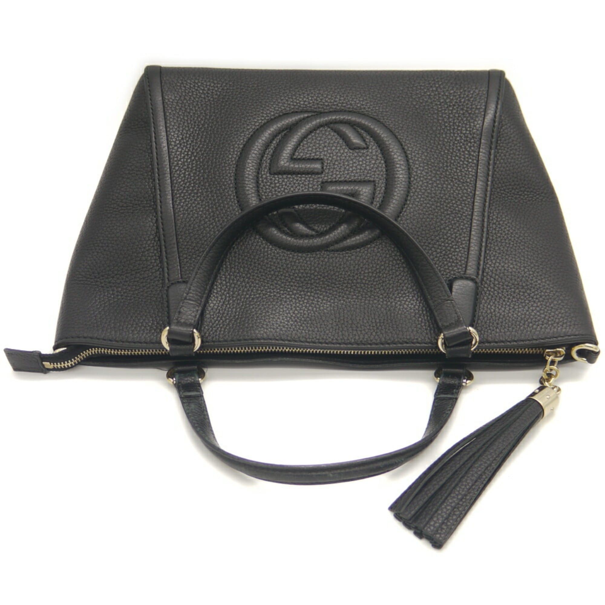 Gucci GUCCI Soho Handbag Shoulder Bag Interlocking G 369176 520981 Black Size ONE SIZE - 6 Thumbnail