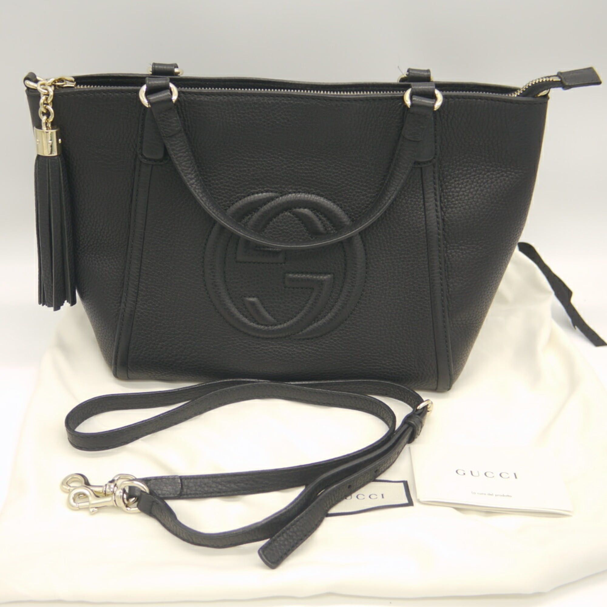Gucci GUCCI Soho Handbag Shoulder Bag Interlocking G 369176 520981 Black Size ONE SIZE - 10 Thumbnail