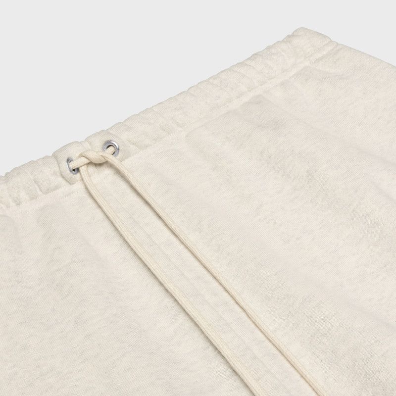 Celine celine blason loose shorts in cotton fleece beige/black Size US 36 / EU 52 - 3 Thumbnail