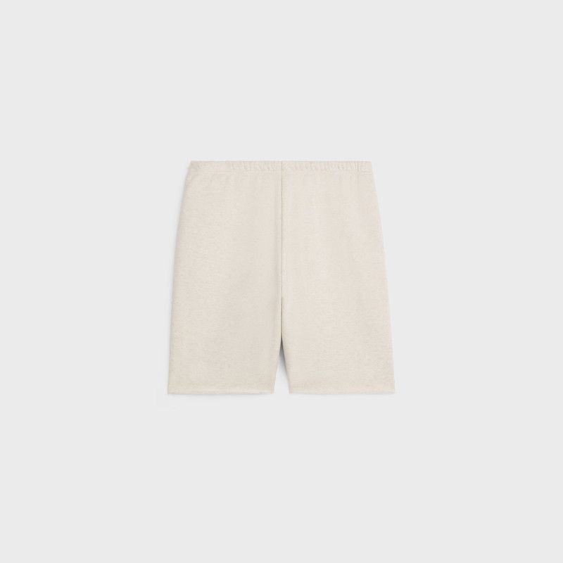 Celine celine blason loose shorts in cotton fleece beige/black Size US 38 / EU 54 - 2 Thumbnail