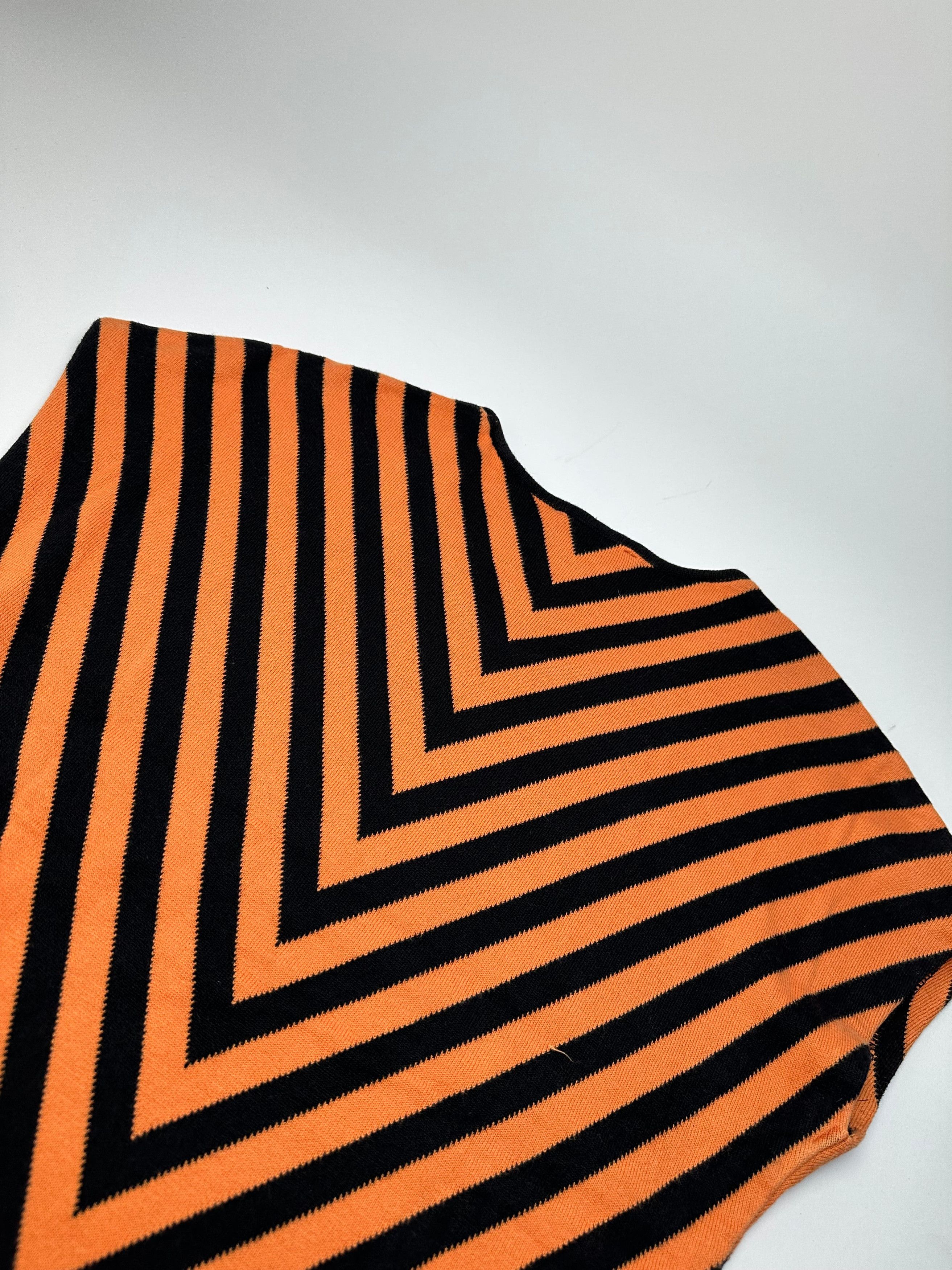 Givenchy Vintage Chevron Striped Sleeveless Top Orange Black M Size M / US 6-8 / IT 42-44 - 10 Thumbnail