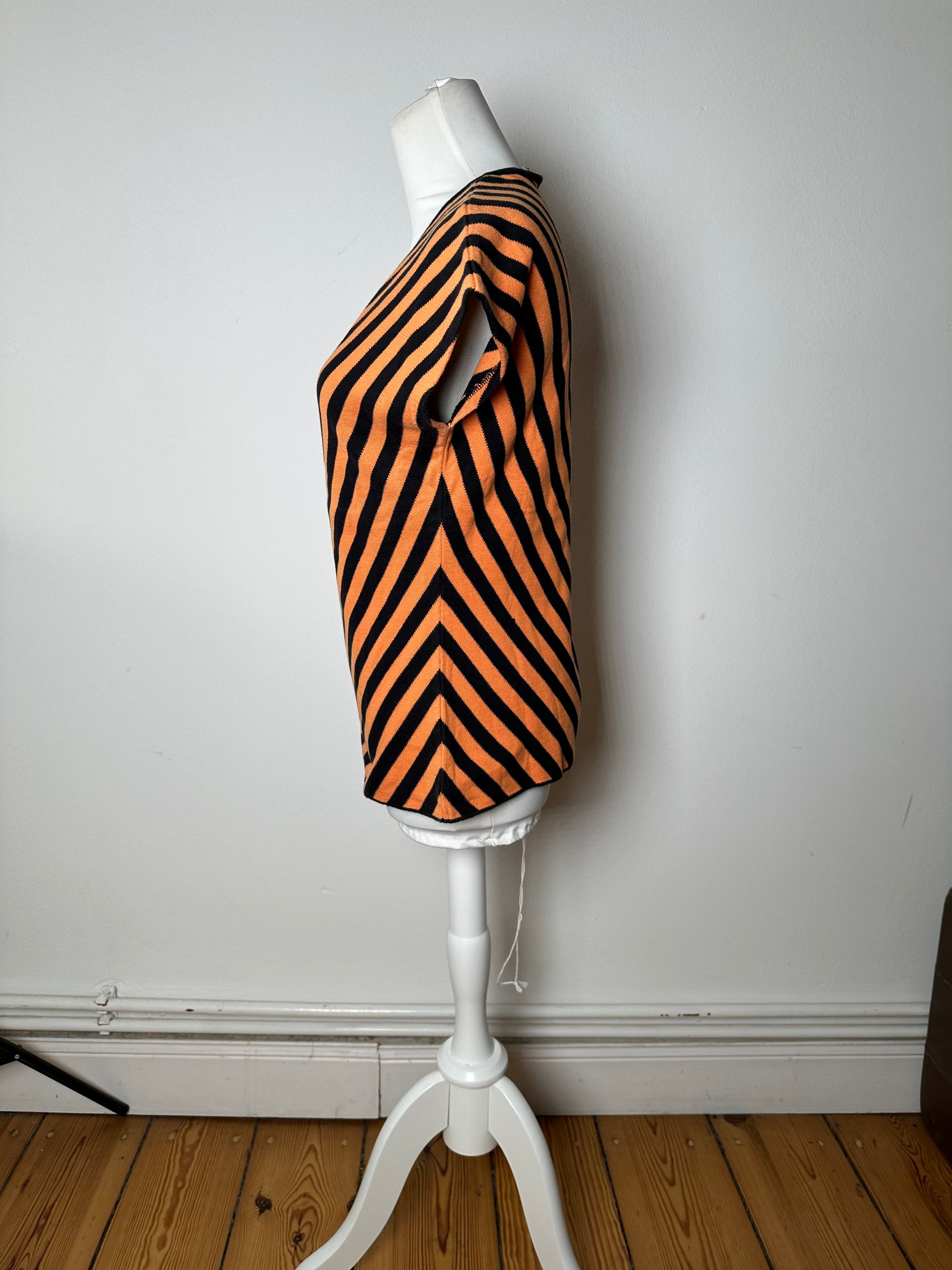 Givenchy Vintage Chevron Striped Sleeveless Top Orange Black M Size M / US 6-8 / IT 42-44 - 3 Thumbnail