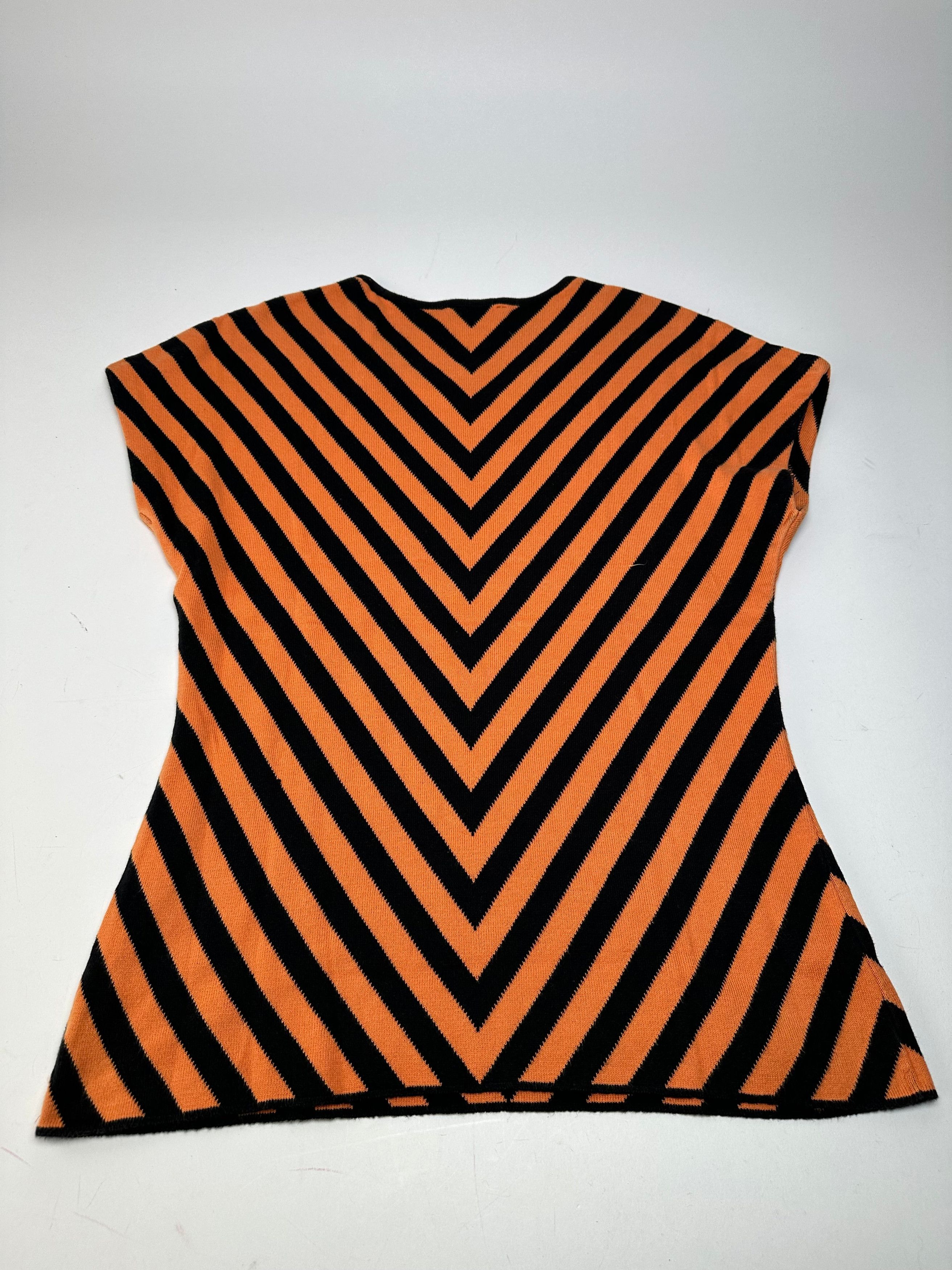 Givenchy Vintage Chevron Striped Sleeveless Top Orange Black M Size M / US 6-8 / IT 42-44 - 9 Thumbnail