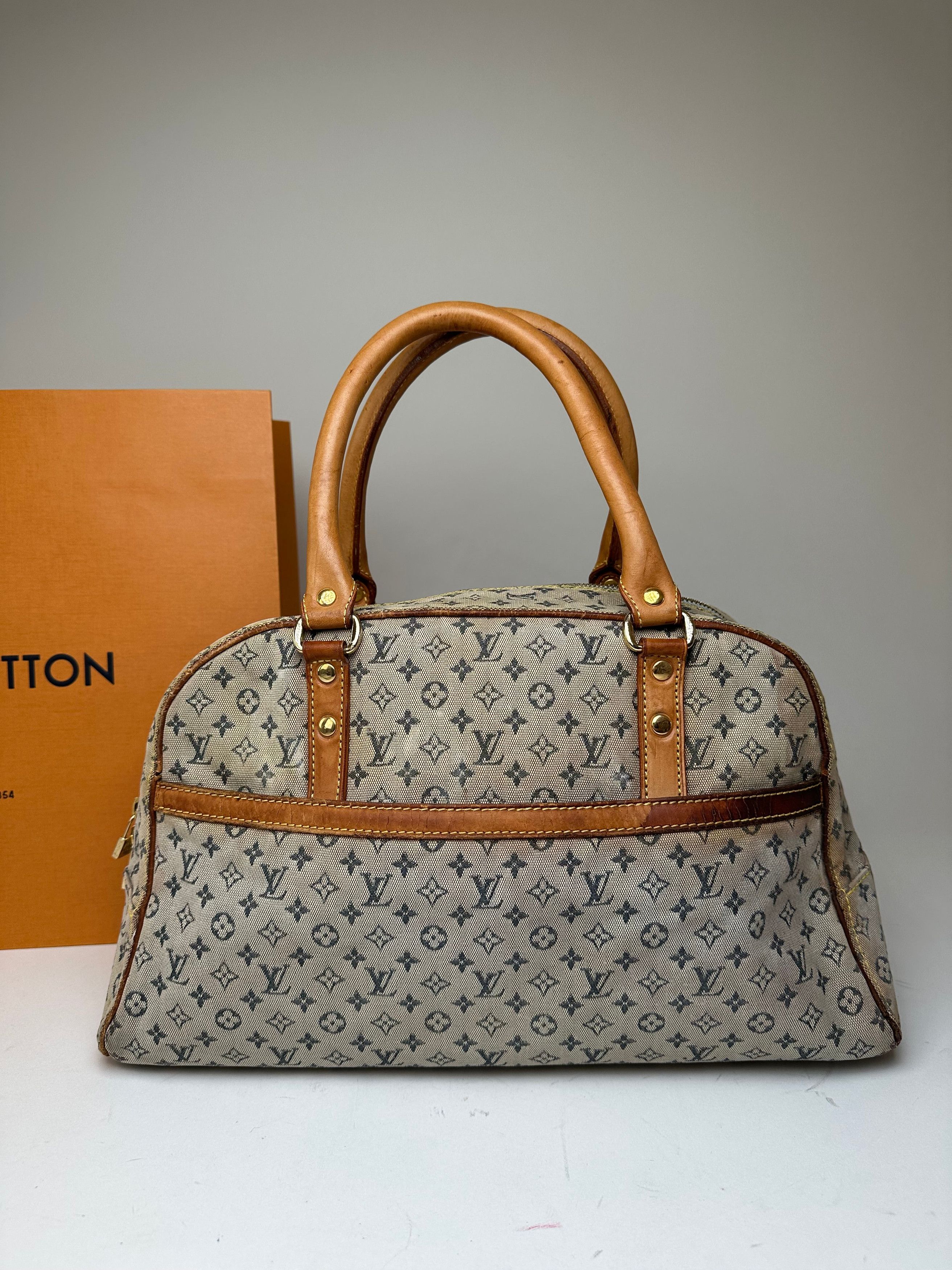 Louis Vuitton Vintage Monogram Mini Lin Canvas Handbag Beige Brown Size ONE SIZE - 7 Thumbnail