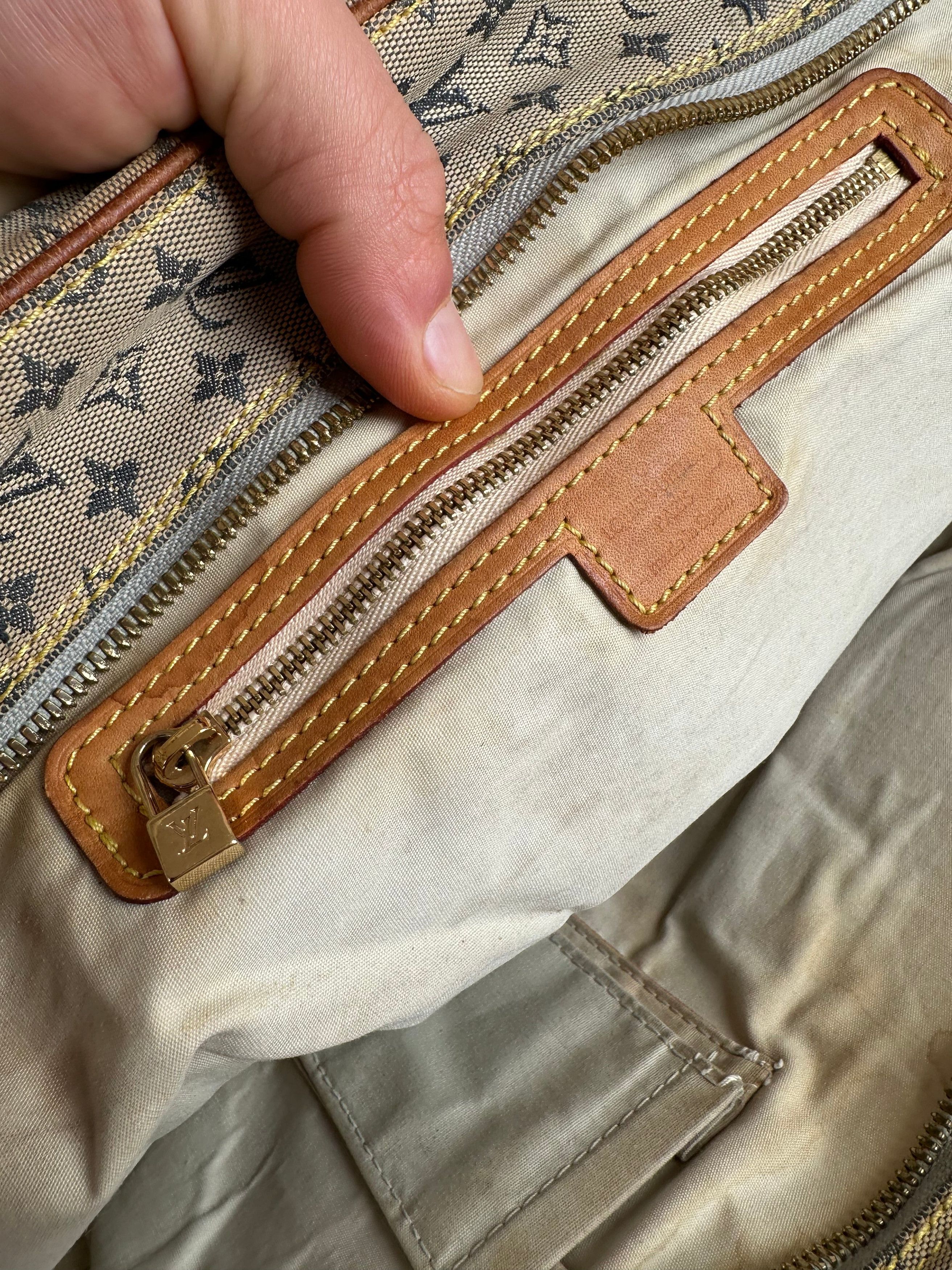 Louis Vuitton Vintage Monogram Mini Lin Canvas Handbag Beige Brown Size ONE SIZE - 4 Thumbnail
