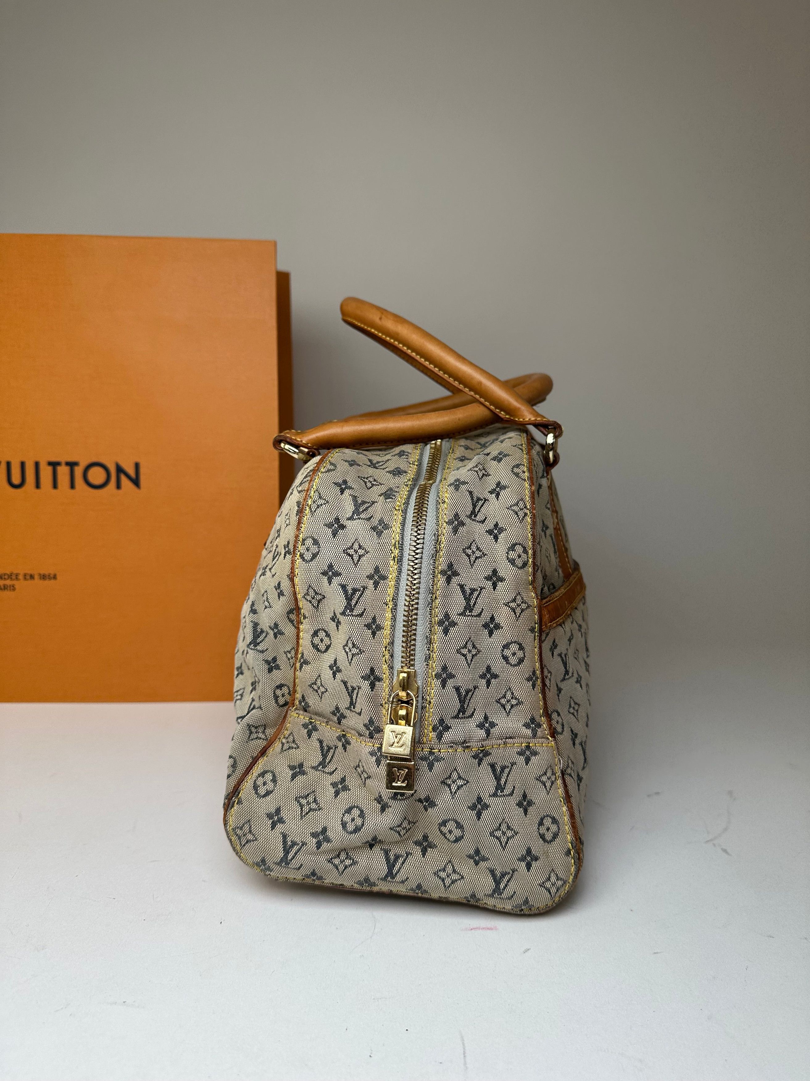 Louis Vuitton Vintage Monogram Mini Lin Canvas Handbag Beige Brown Size ONE SIZE - 8 Thumbnail