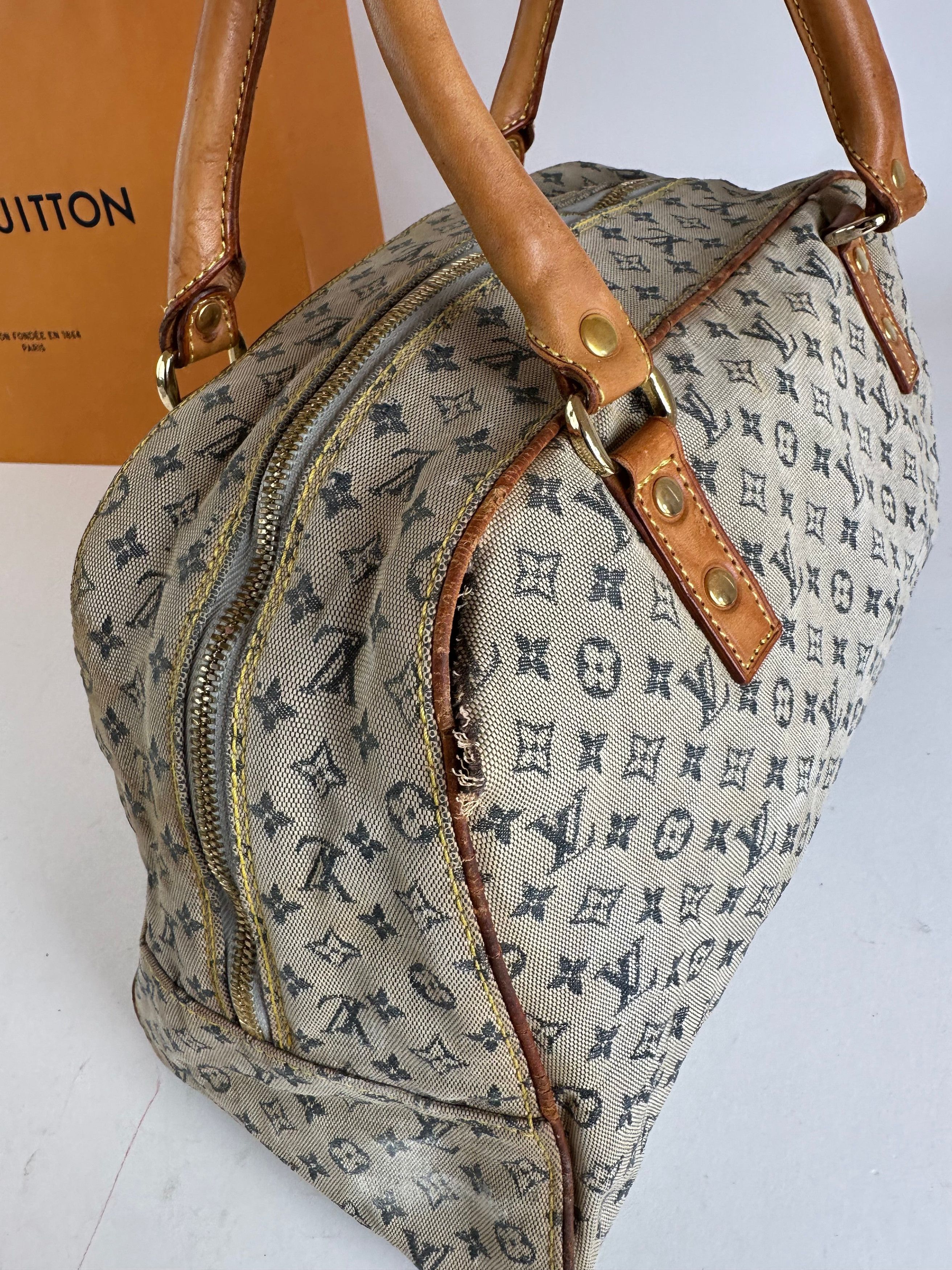 Louis Vuitton Vintage Monogram Mini Lin Canvas Handbag Beige Brown Size ONE SIZE - 6 Thumbnail