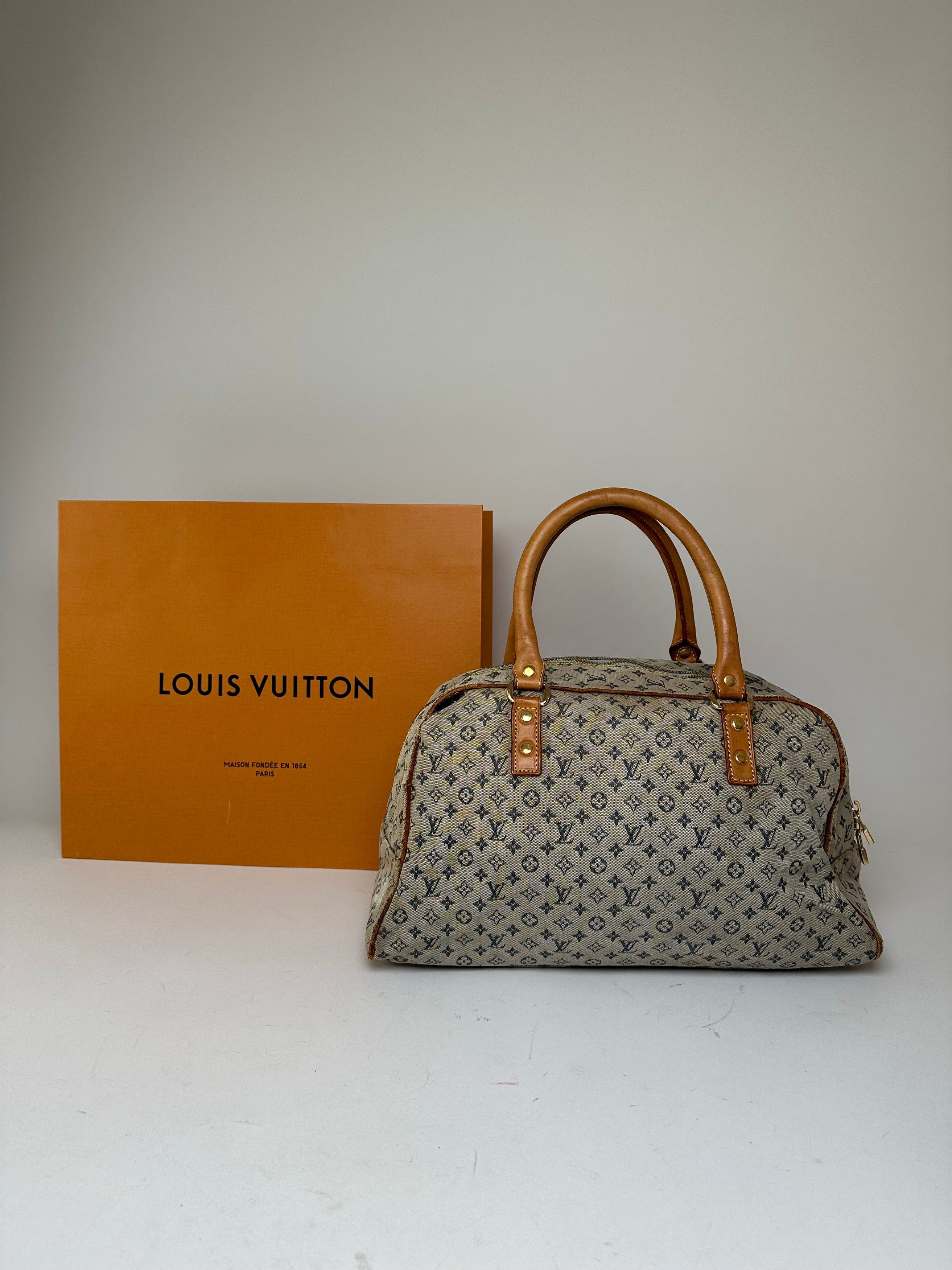 Louis Vuitton Vintage Monogram Mini Lin Canvas Handbag Beige Brown Size ONE SIZE - 2 Thumbnail