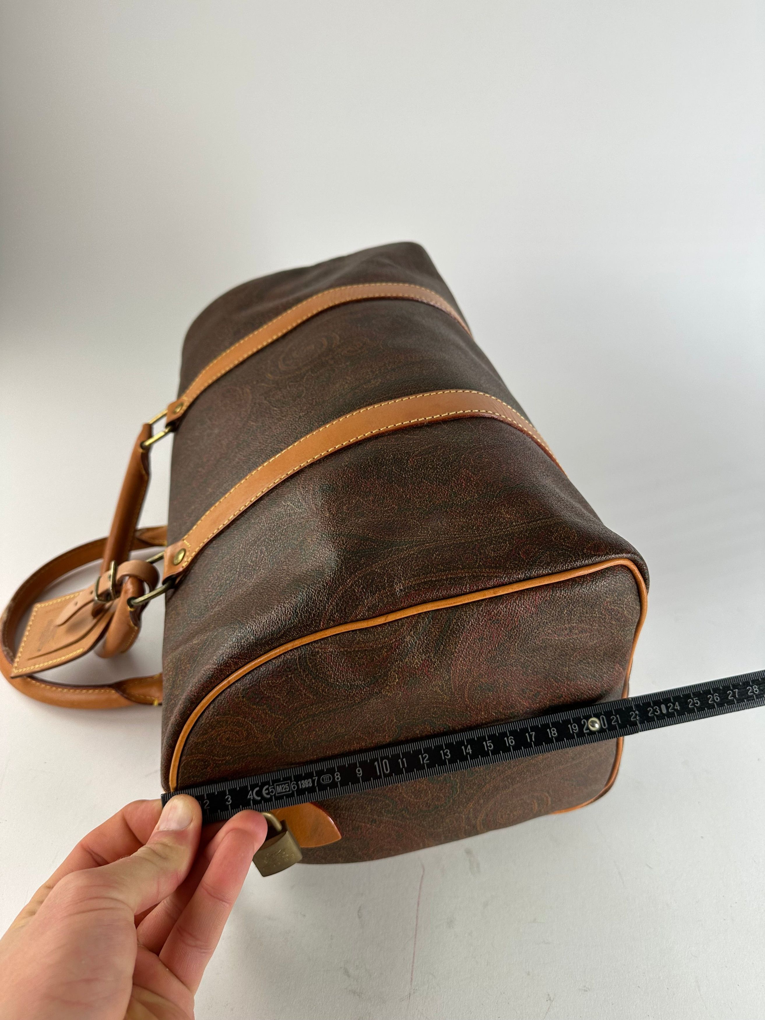 Etro Vintage Paisley Coated Canvas Leather Keepall Boston Travel Size ONE SIZE - 11 Thumbnail