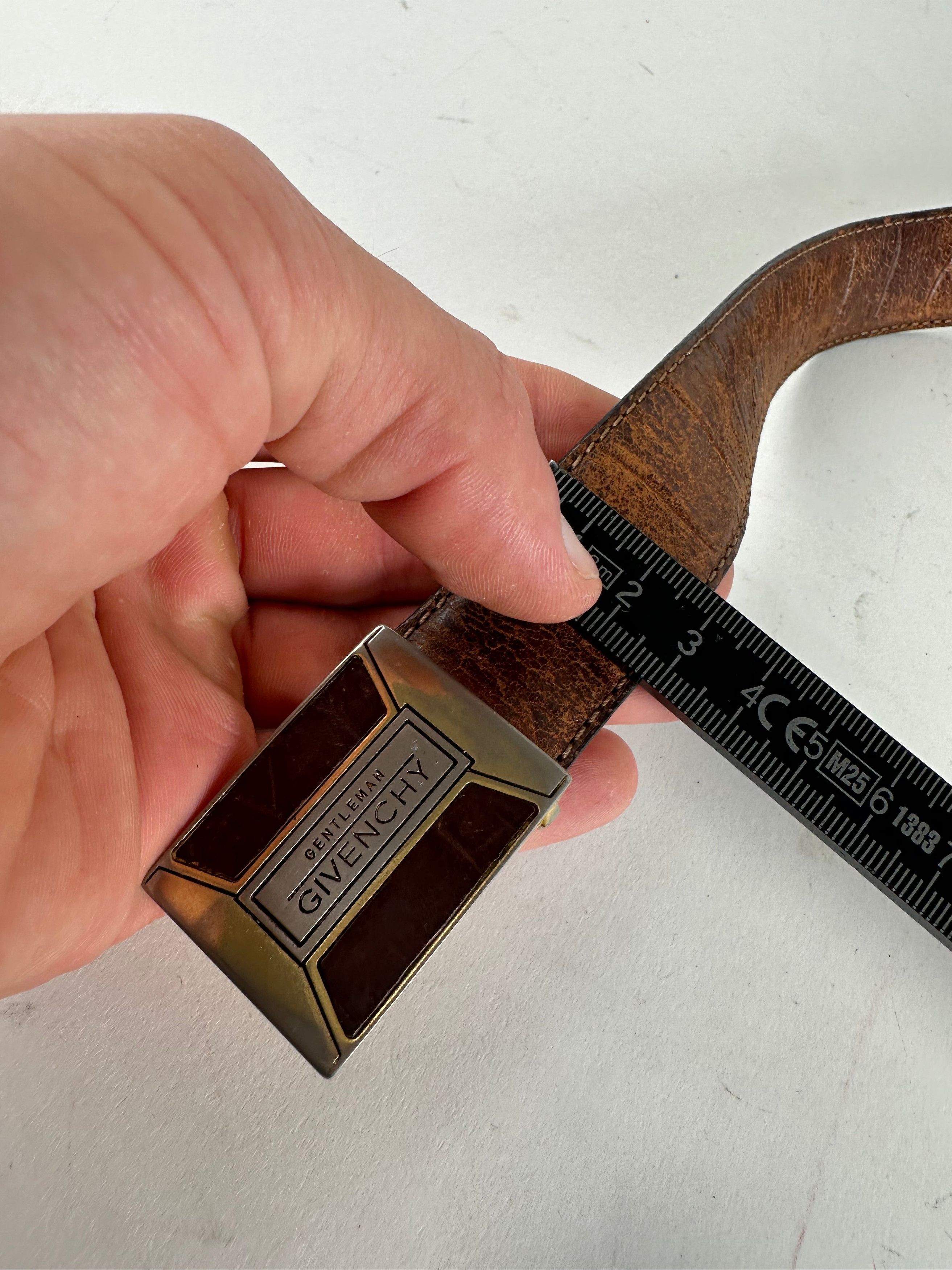 Givenchy Vintage Gentleman Leather Belt Brown Size ONE SIZE - 9 Thumbnail