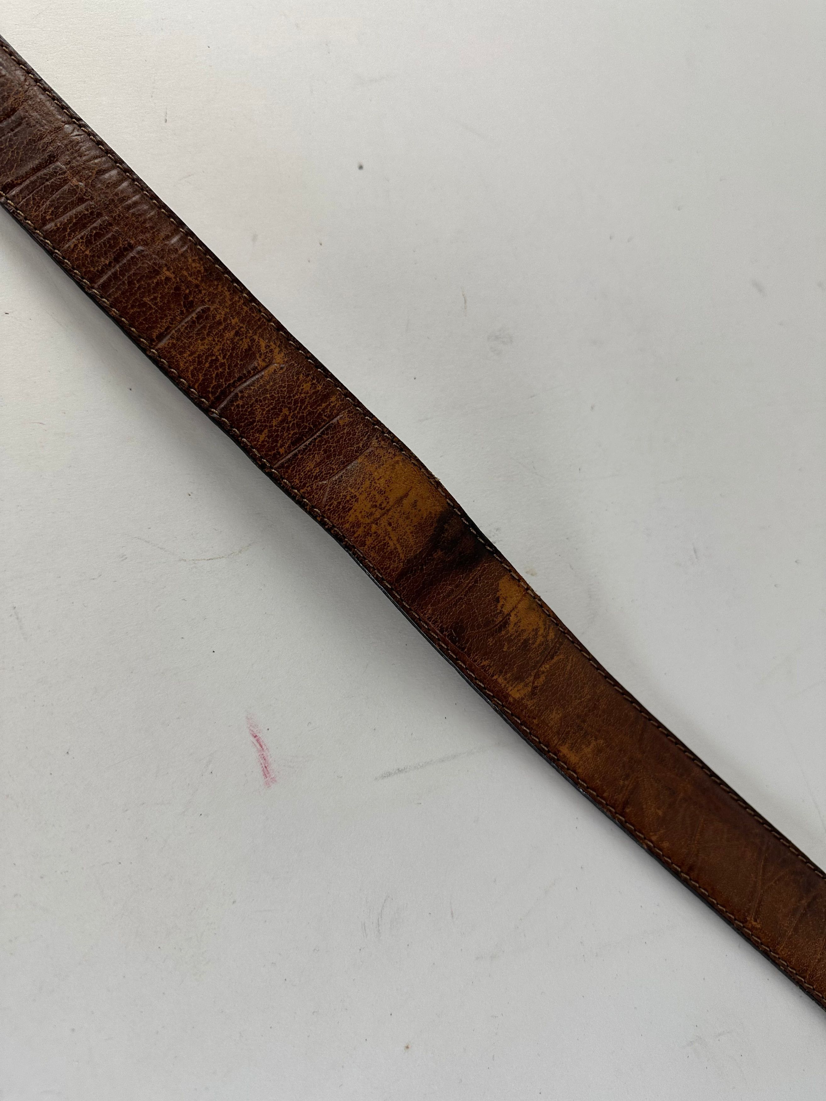 Givenchy Vintage Gentleman Leather Belt Brown Size ONE SIZE - 8 Thumbnail