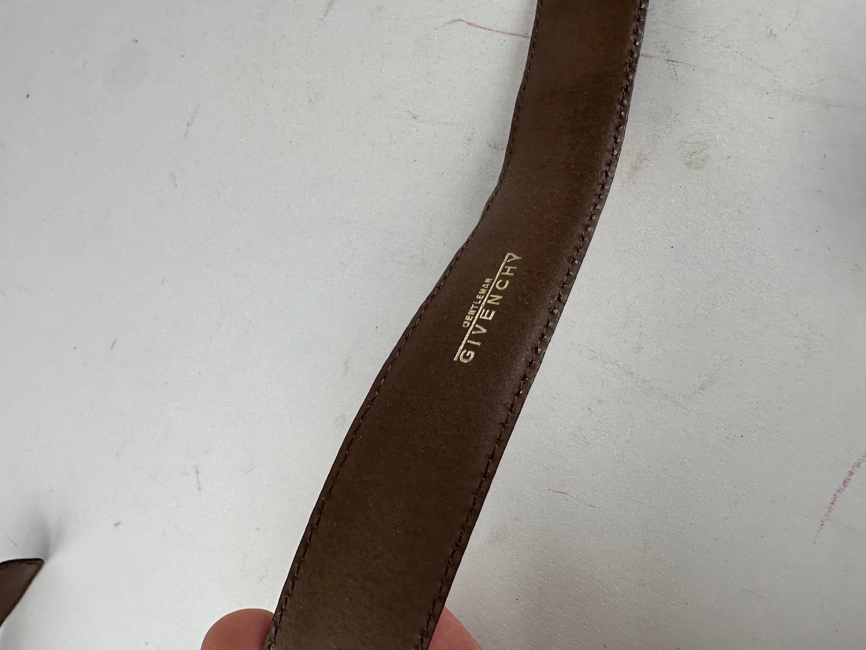 Givenchy Vintage Gentleman Leather Belt Brown Size ONE SIZE - 5 Thumbnail