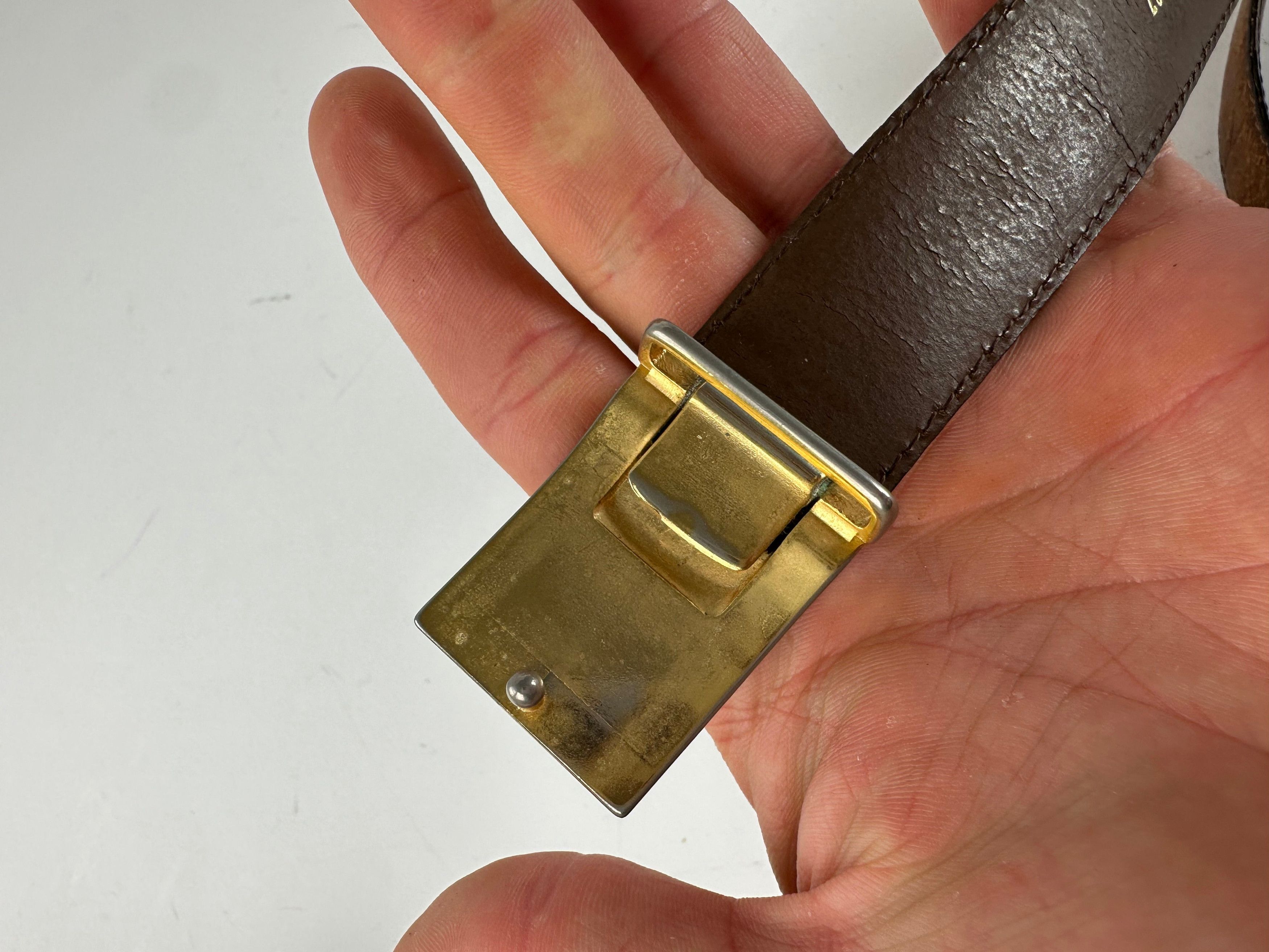 Givenchy Vintage Gentleman Leather Belt Brown Size ONE SIZE - 3 Thumbnail