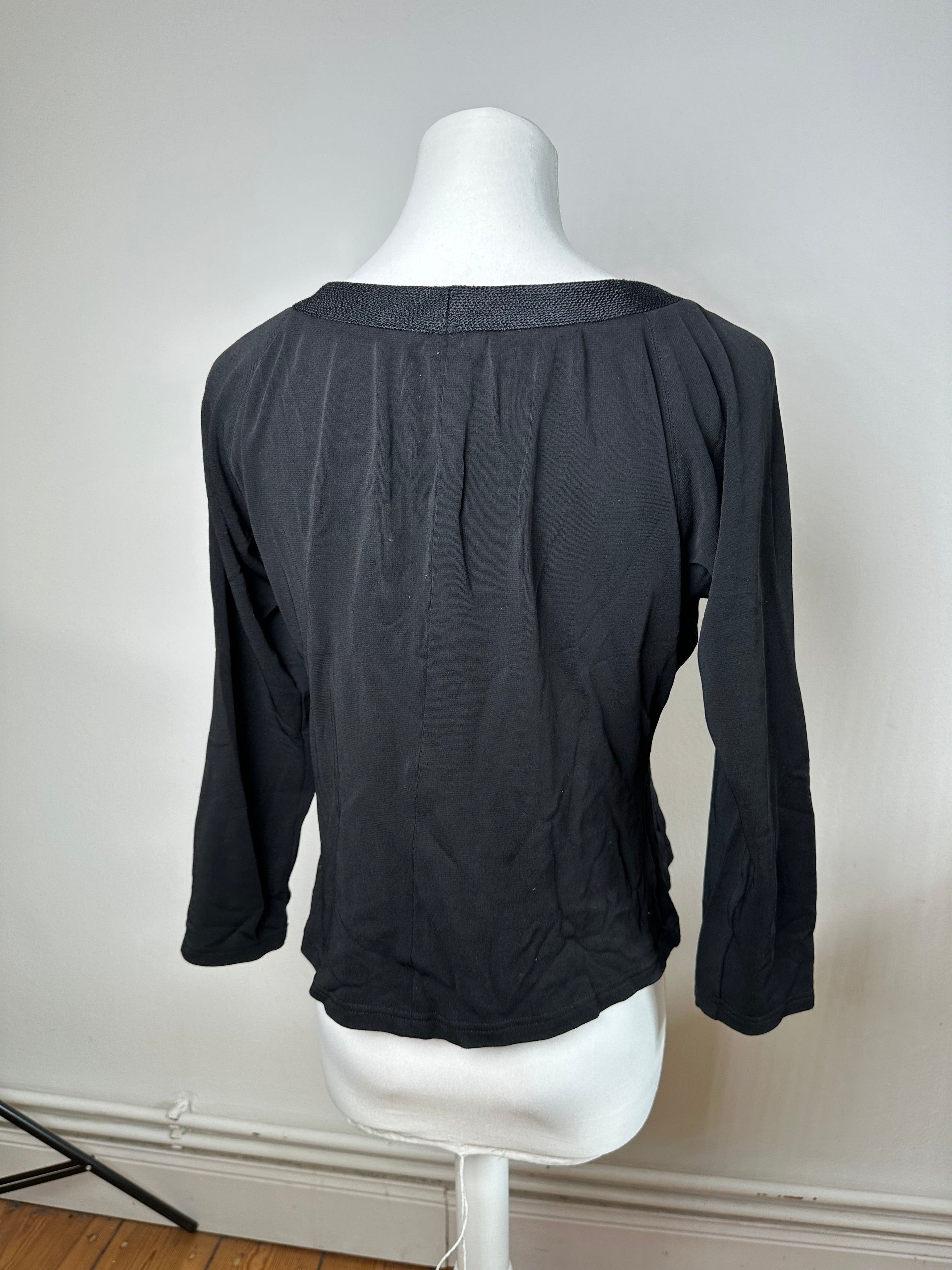 Dior Vintage Christian Boat Neck Jersey Top Black L Size L / US 10 / IT 46 - 12 Thumbnail