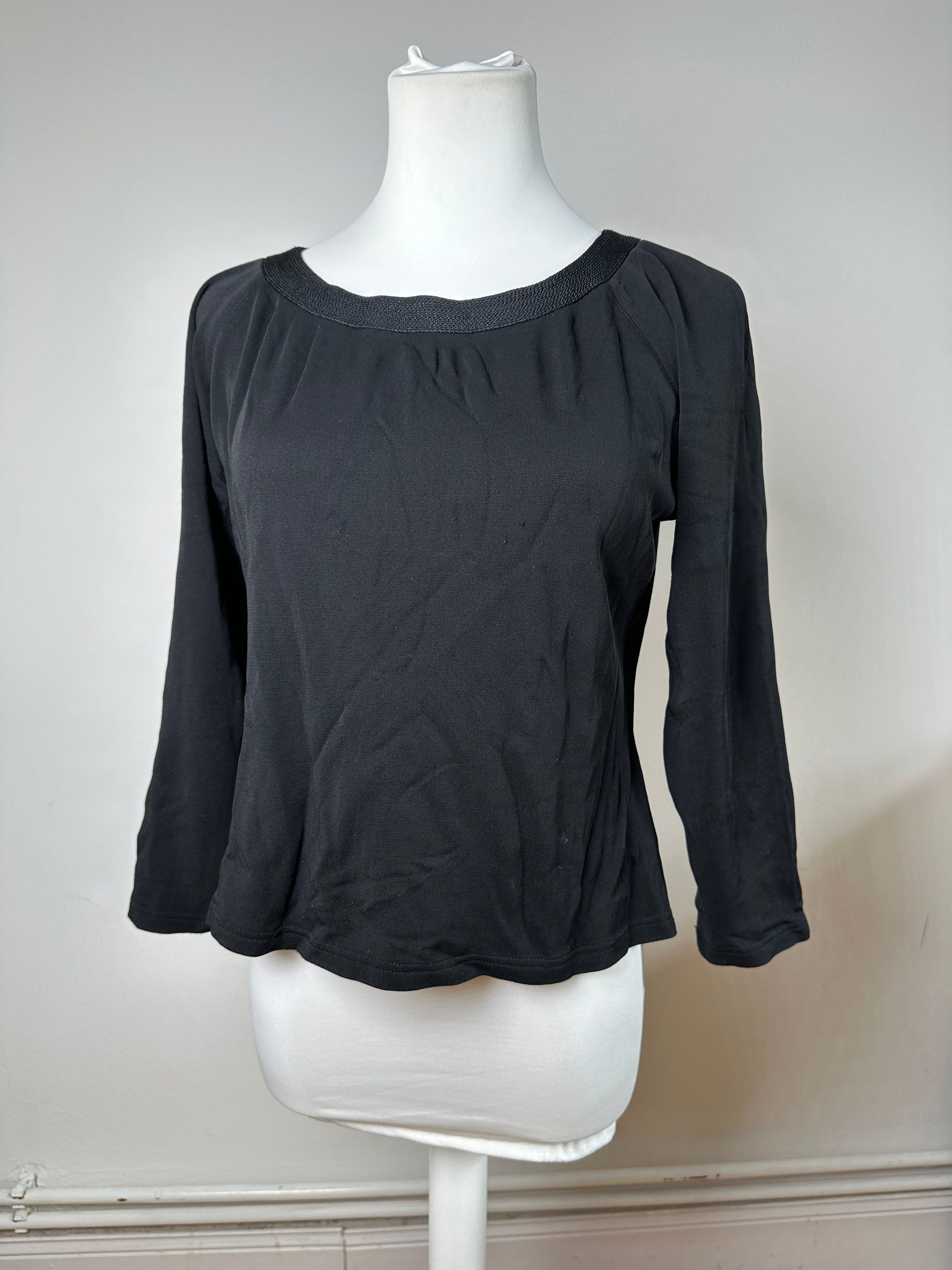 Dior Vintage Christian Boat Neck Jersey Top Black L Size L / US 10 / IT 46 - 11 Thumbnail