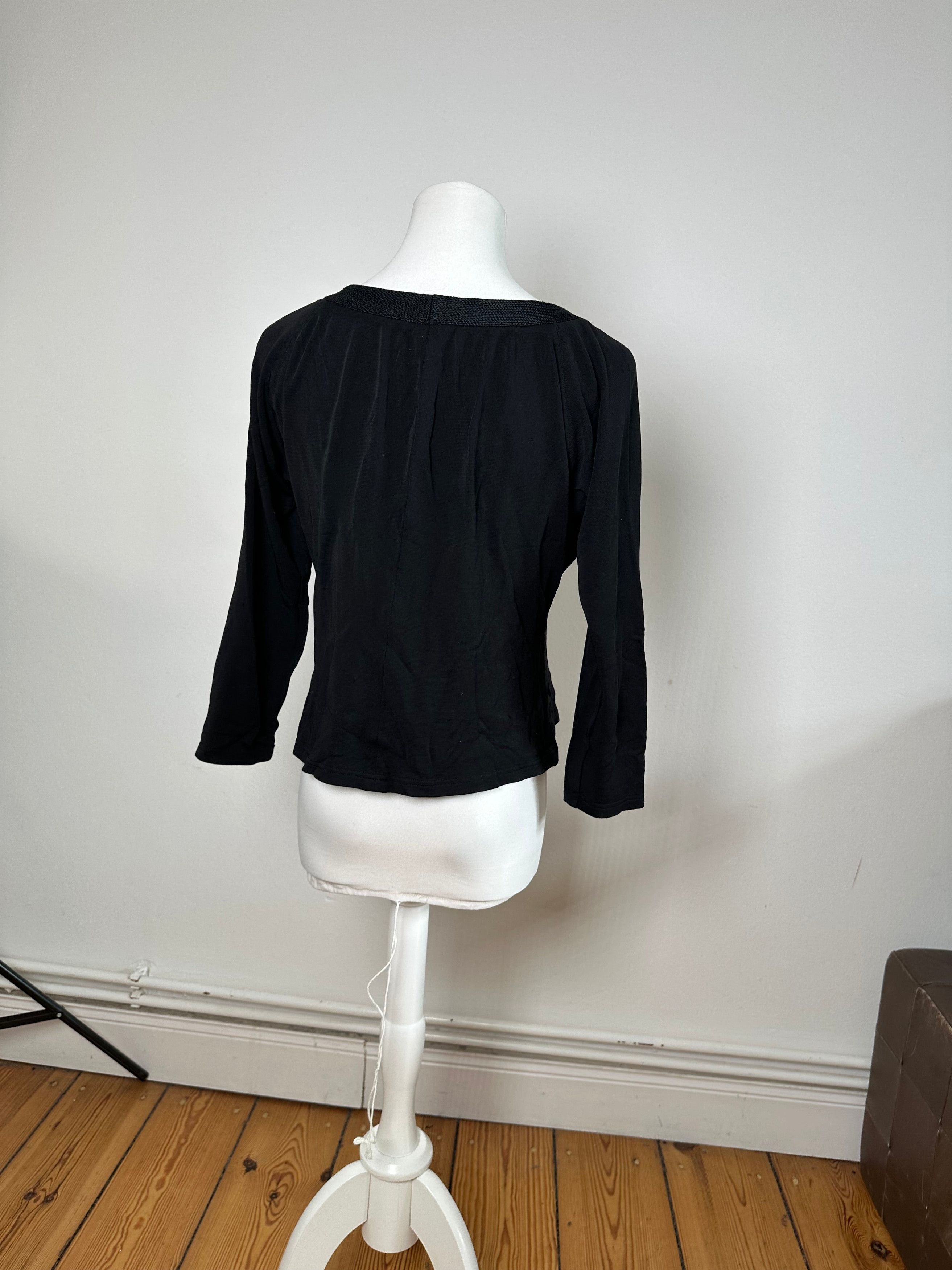 Dior Vintage Christian Boat Neck Jersey Top Black L Size L / US 10 / IT 46 - 4 Thumbnail