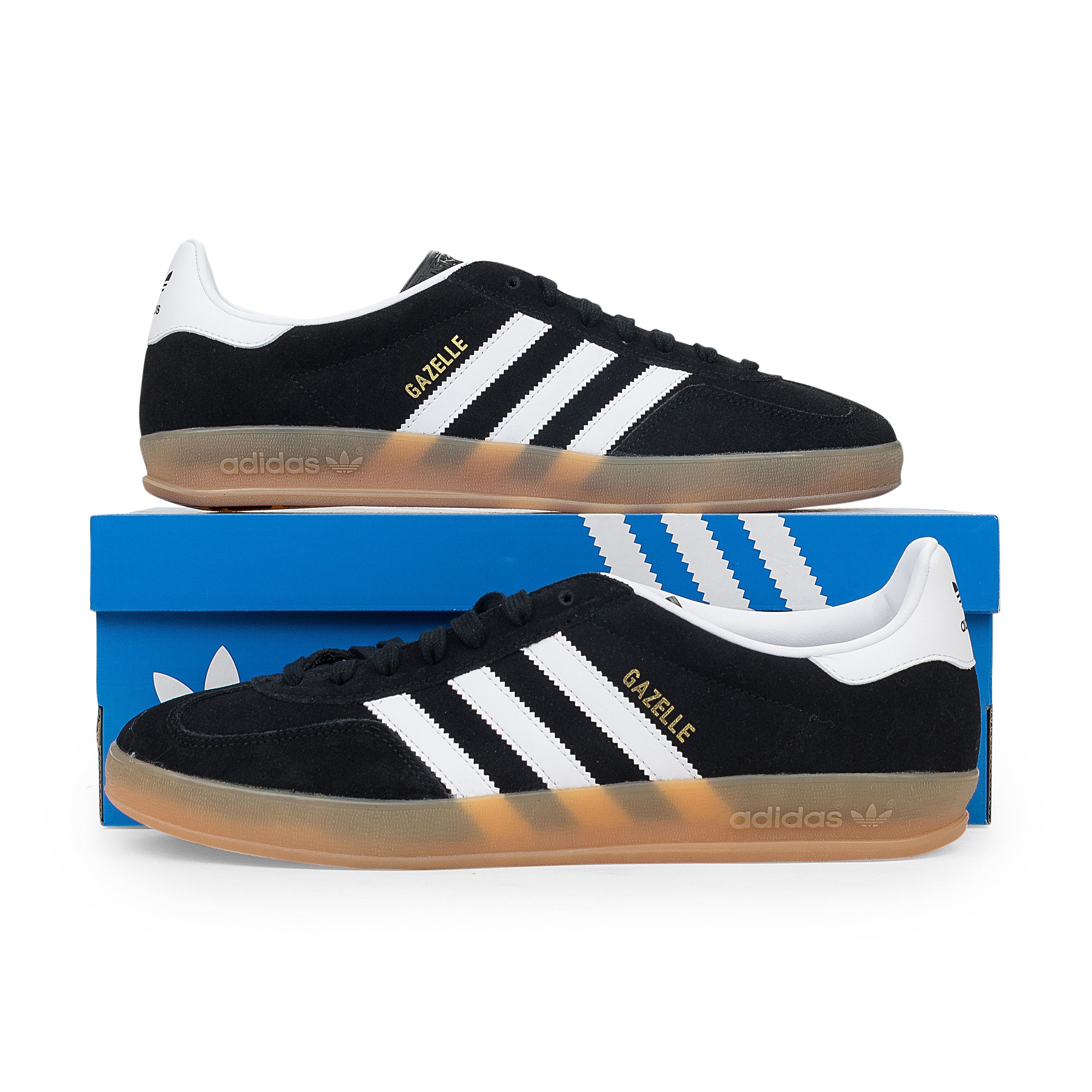 Adidas Adidas BLACK/WHITE GAZELLE INDOOR SNEAKERS SIZE 6 Size US 6 / EU 39 - 8 Thumbnail