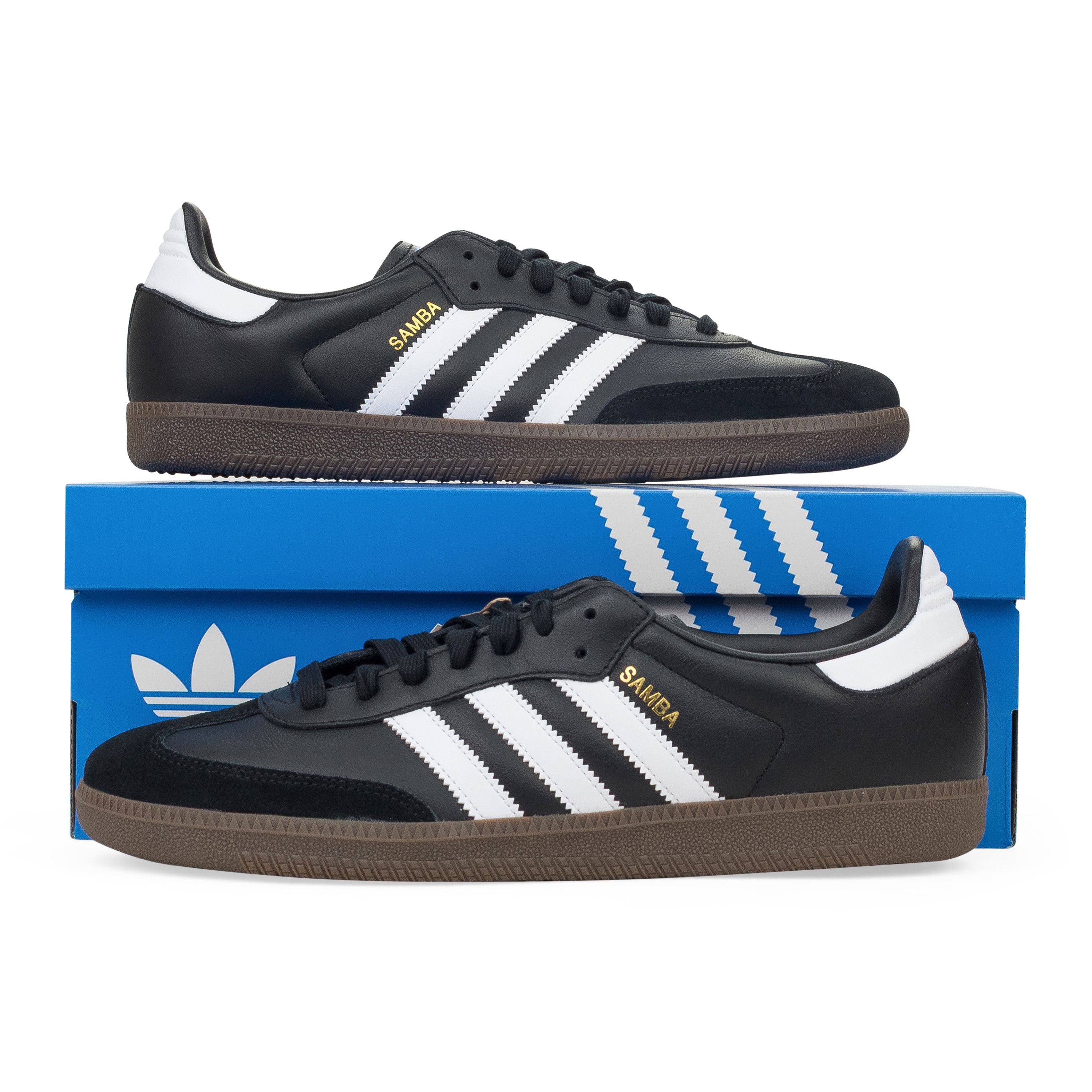 Adidas Adidas BLACK/WHITE/BROWN SAMBA OG SNEAKERS SIZE 7 Size US 7 / EU 40 - 8 Thumbnail