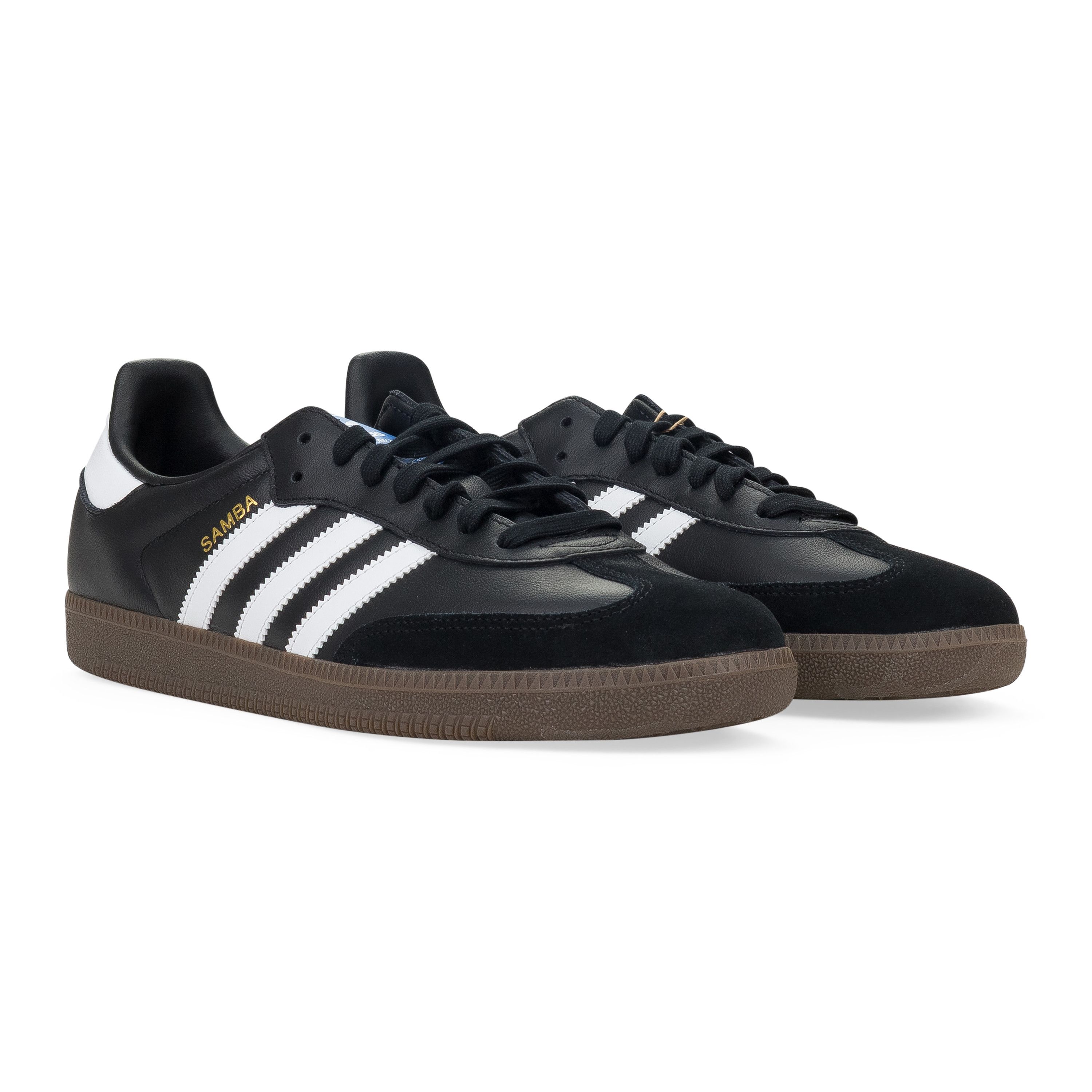 Adidas Adidas BLACK/WHITE/BROWN SAMBA OG SNEAKERS SIZE 7 Size US 7 / EU 40 - 5 Thumbnail