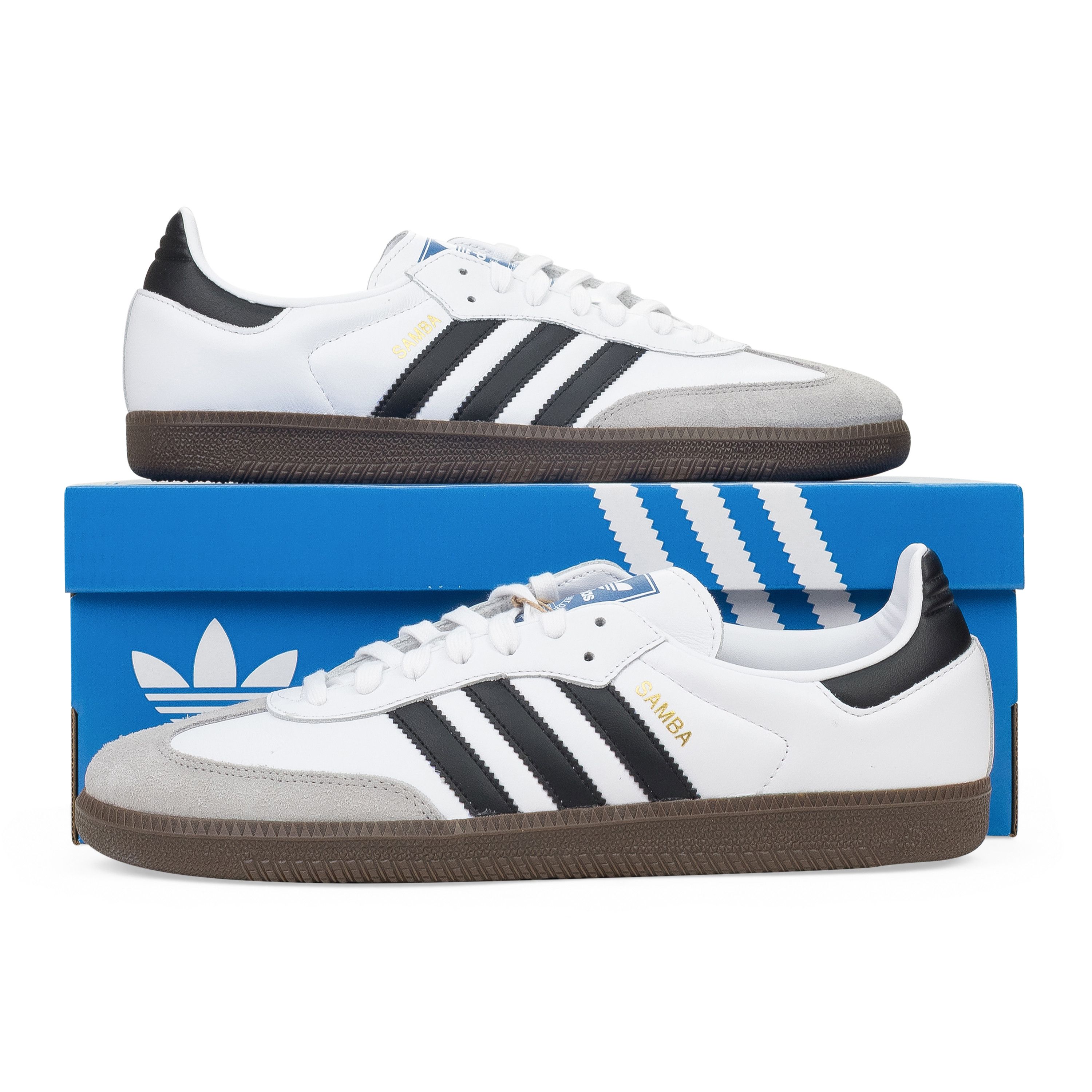 Adidas Adidas WHITE/BLACK/GRAY SAMBA OG SNEAKERS SIZE 10 Size US 10 / EU 43 - 8 Thumbnail