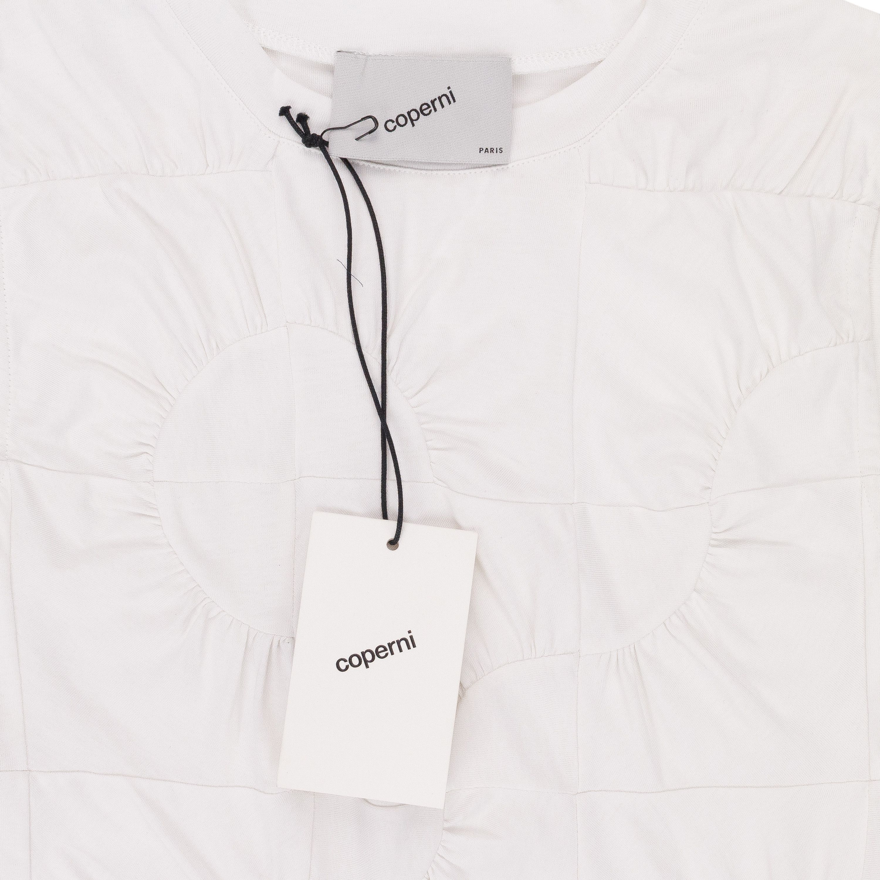 Coperni WHITE BLANC OPTIQUE PATCHWORK EMBROIDERED JERSEY SIZE 36 Size XS / US 0-2 / IT 36-38 - 3 Thumbnail