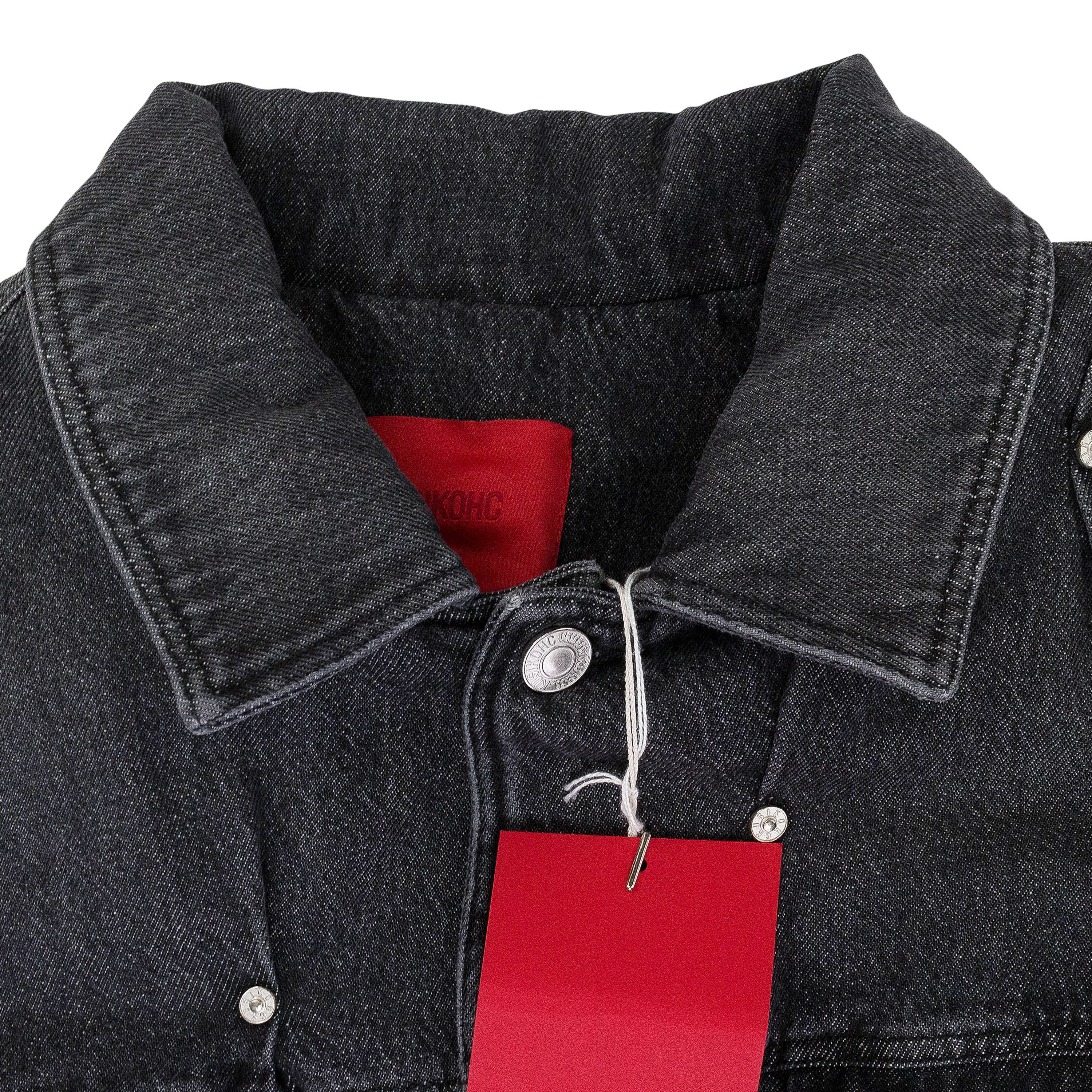 Kusikohc BLACK PADDED MULTI RIVET DENIM JACKET SIZE L Size US L / EU 52-54 / 3 - 6 Thumbnail