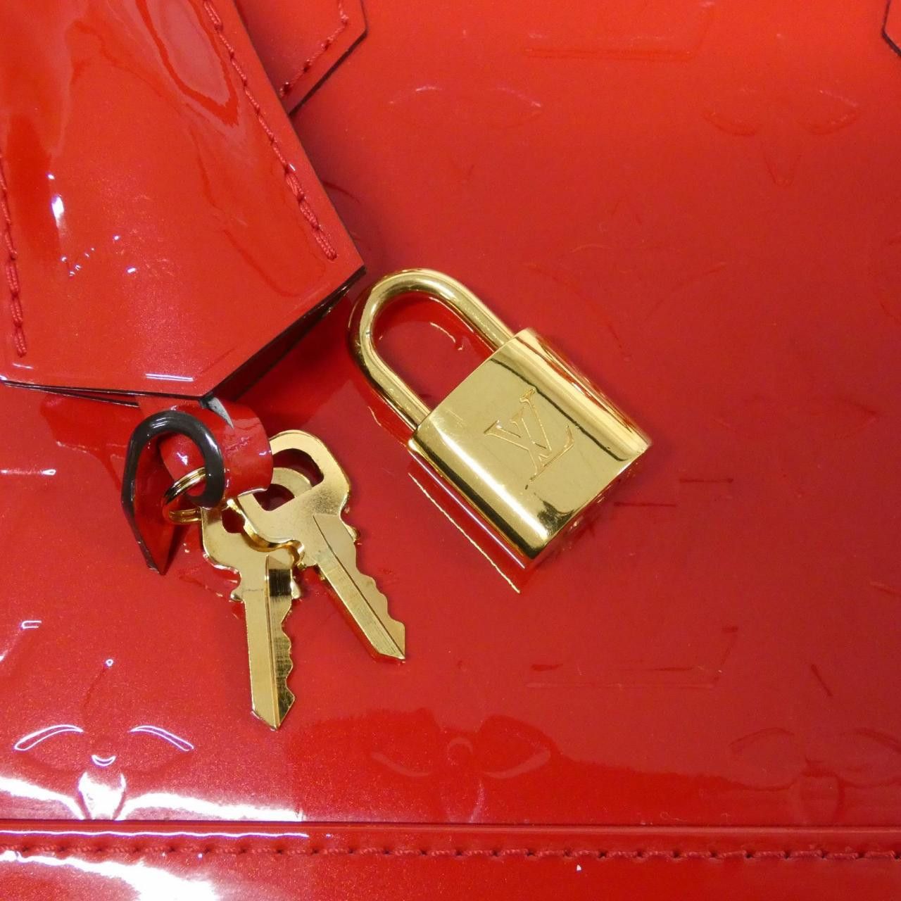 Louis Vuitton Louis Vuitton Louis Vuitton Alma BB Vernis Bag Plastic / Synthetic Handbag M90174 DUTY FREE for USA Size ONE SIZE - 4 Thumbnail