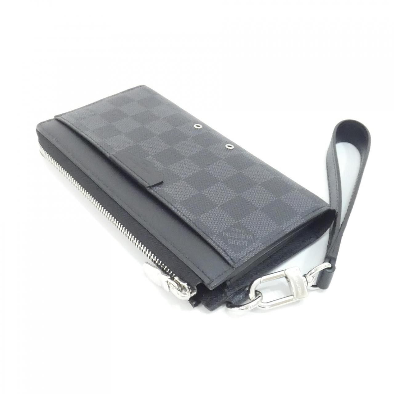 Louis Vuitton Louis Vuitton Louis Vuitton Zippy Dragonne Damier Graphite Long Wallet Textile Long Wallet N60379 DUTY FREE for USA Size ONE SIZE - 3 Thumbnail