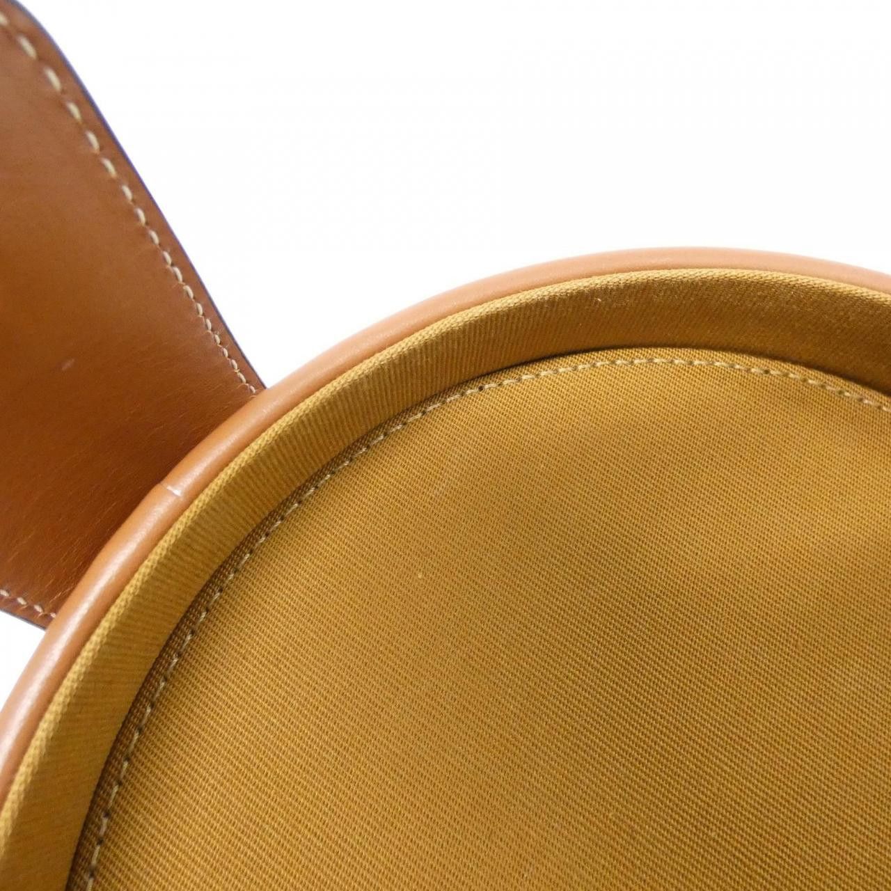 Celine Celine Celine Medium Tambour Triomphe Canvas Calf Shoulder Bag Leather Shoulder Bag 195192BZJ DUTY FREE for USA Size ONE SIZE - 10 Thumbnail