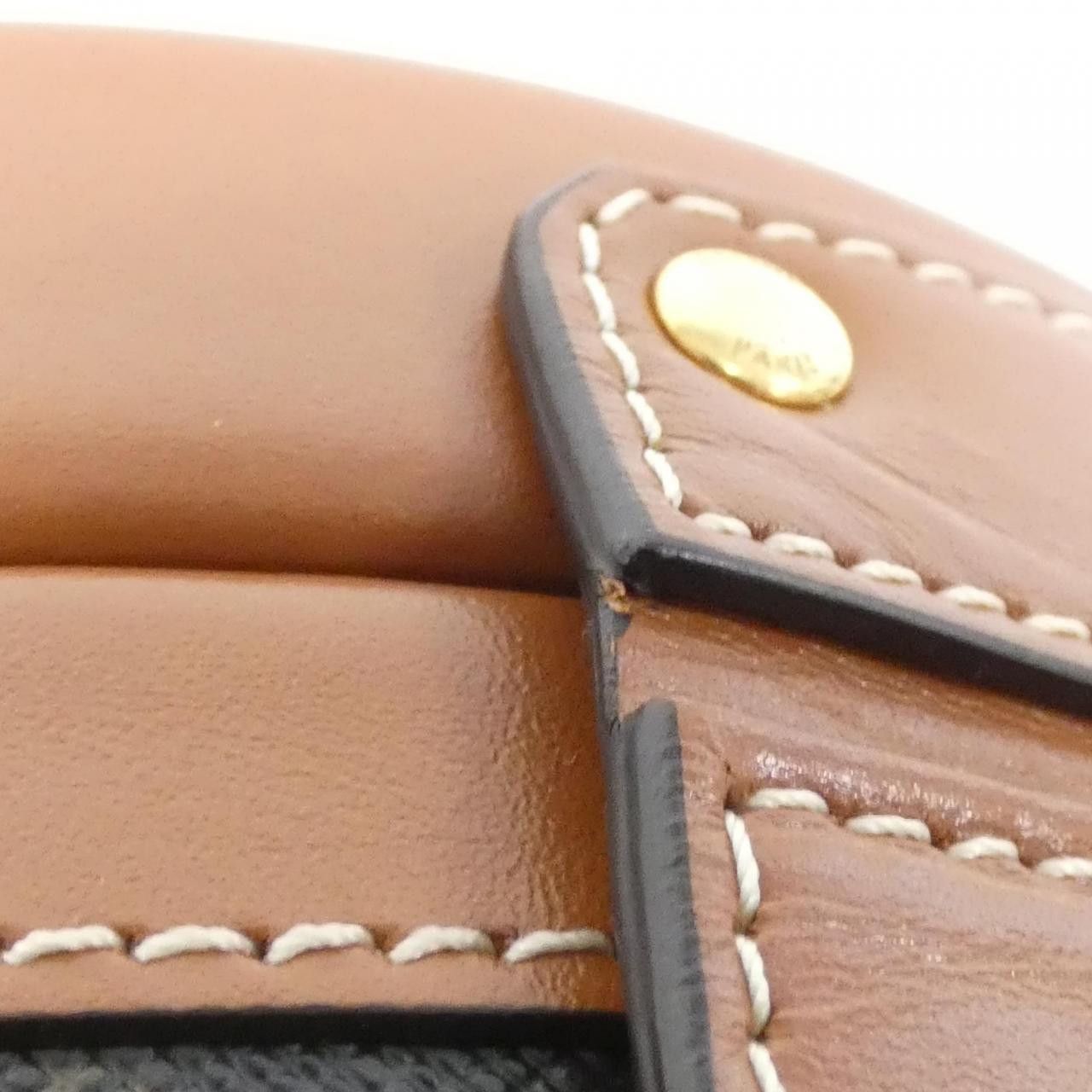 Celine Celine Celine Medium Tambour Triomphe Canvas Calf Shoulder Bag Leather Shoulder Bag 195192BZJ DUTY FREE for USA Size ONE SIZE - 7 Thumbnail