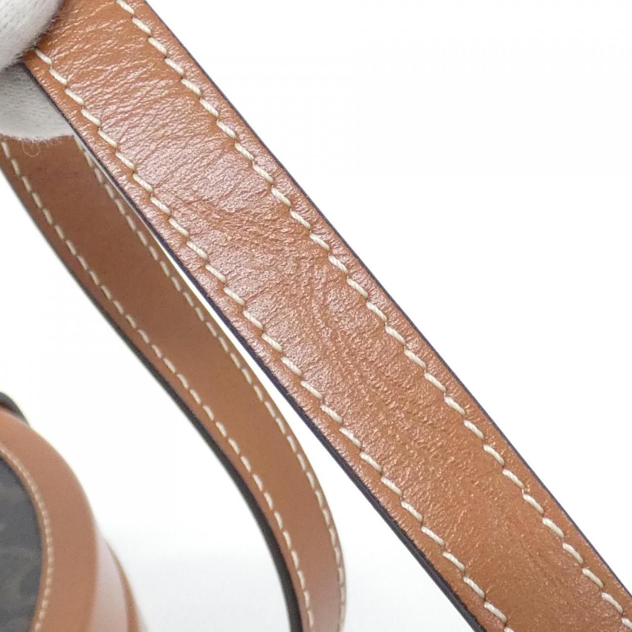 Celine Celine Celine Medium Tambour Triomphe Canvas Calf Shoulder Bag Leather Shoulder Bag 195192BZJ DUTY FREE for USA Size ONE SIZE - 8 Thumbnail