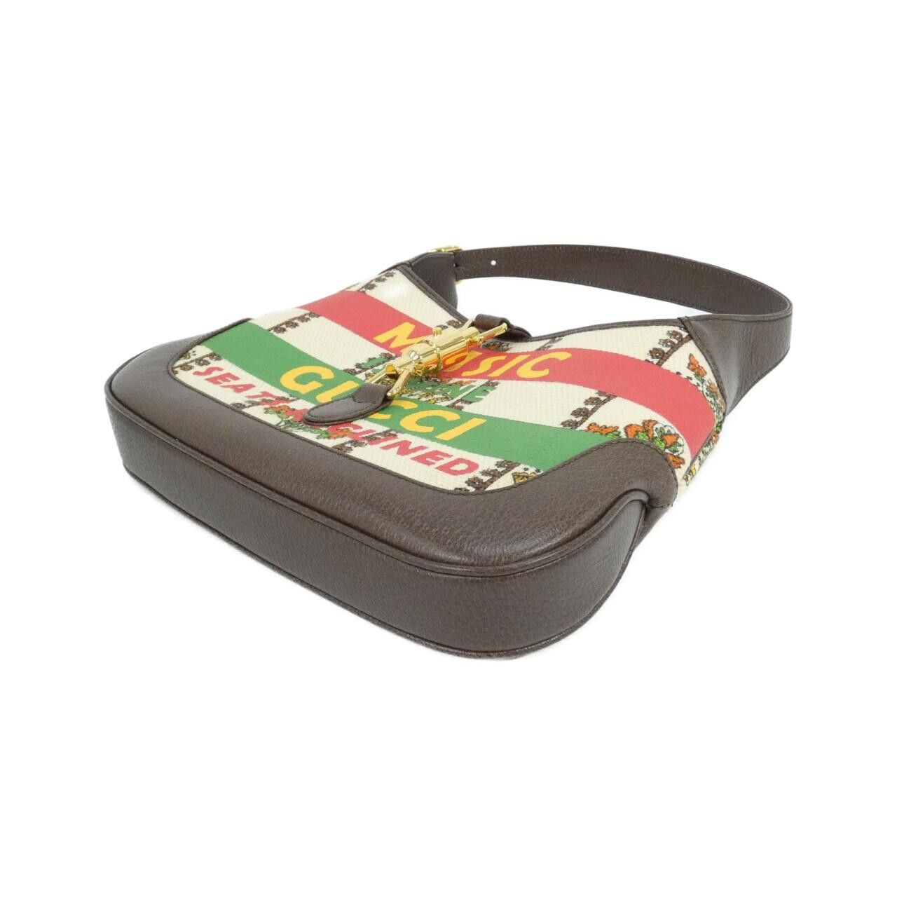 Gucci Gucci Gucci Jackie 1961 Canvas Leather Shoulder Bag Textile Shoulder Bag 636706 DUTY FREE for USA Size ONE SIZE - 3 Thumbnail