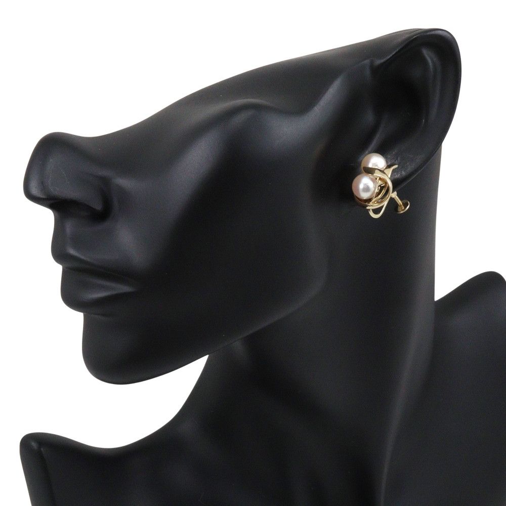 Mikimoto Mikimoto Mikimoto K14 Pearl Clip Earrings Precious Metal Earrings DUTY FREE for USA Size ONE SIZE - 2 Thumbnail