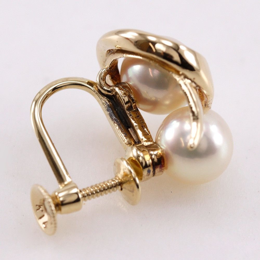 Mikimoto Mikimoto Mikimoto K14 Pearl Clip Earrings Precious Metal Earrings DUTY FREE for USA Size ONE SIZE - 8 Thumbnail