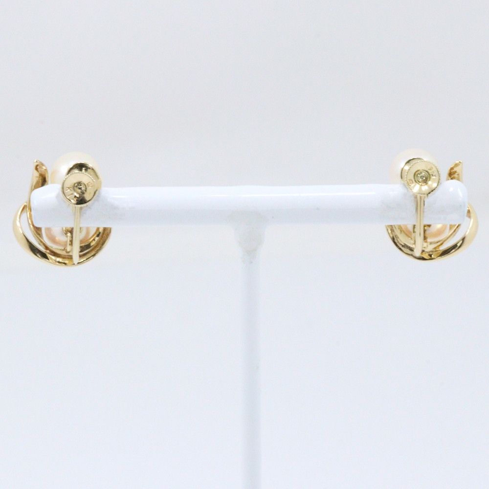 Mikimoto Mikimoto Mikimoto K14 Pearl Clip Earrings Precious Metal Earrings DUTY FREE for USA Size ONE SIZE - 3 Thumbnail