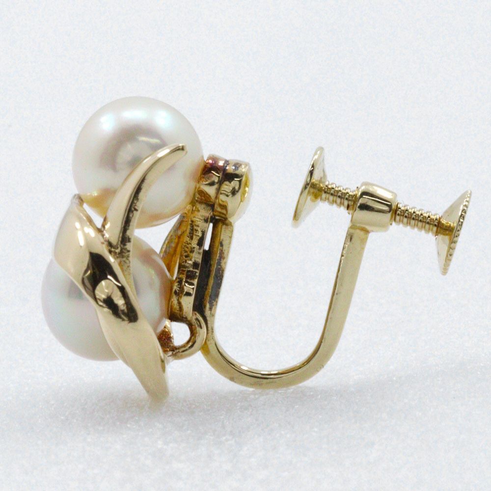 Mikimoto Mikimoto Mikimoto K14 Pearl Clip Earrings Precious Metal Earrings DUTY FREE for USA Size ONE SIZE - 5 Thumbnail