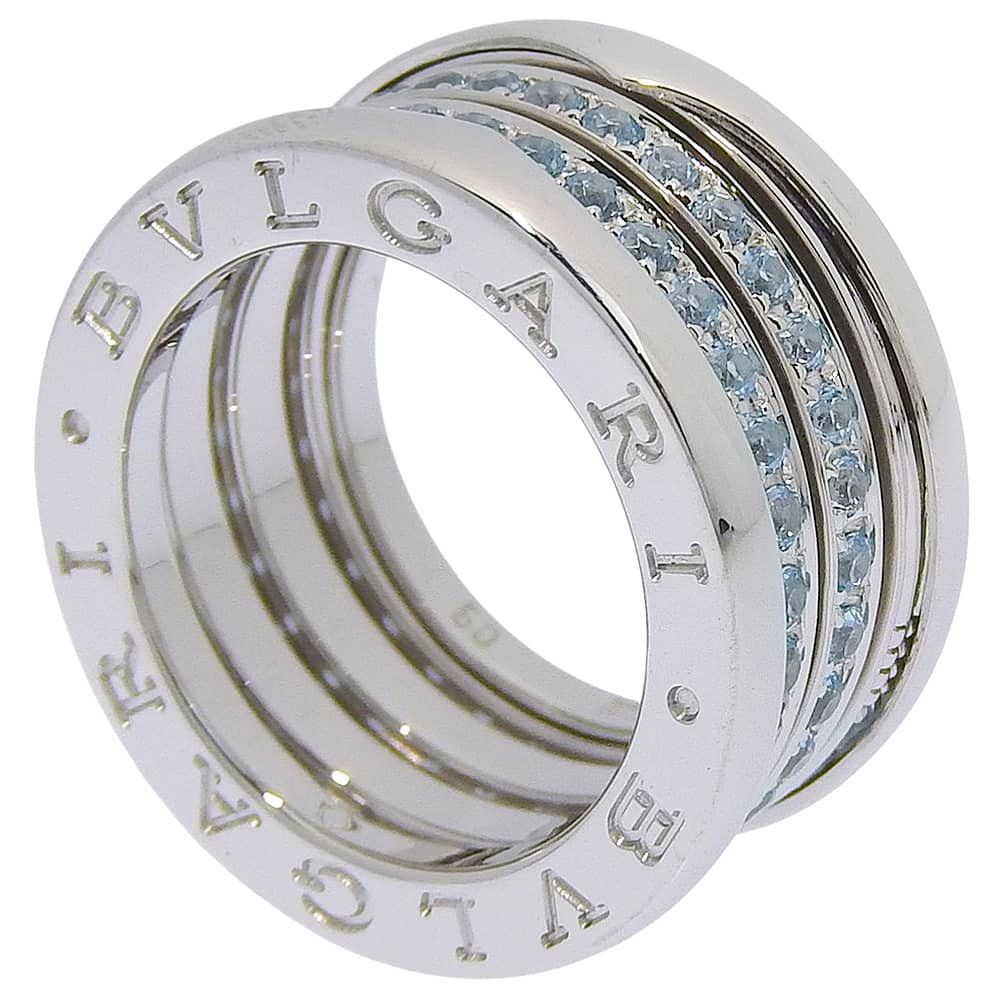 Bvlgari Bvlgari Bvlgari B-Zero1 Au750 White Gold Blue Topaz Ring Size 9.5 Precious Metal Ring DUTY FREE for USA Size ONE SIZE - 3 Thumbnail