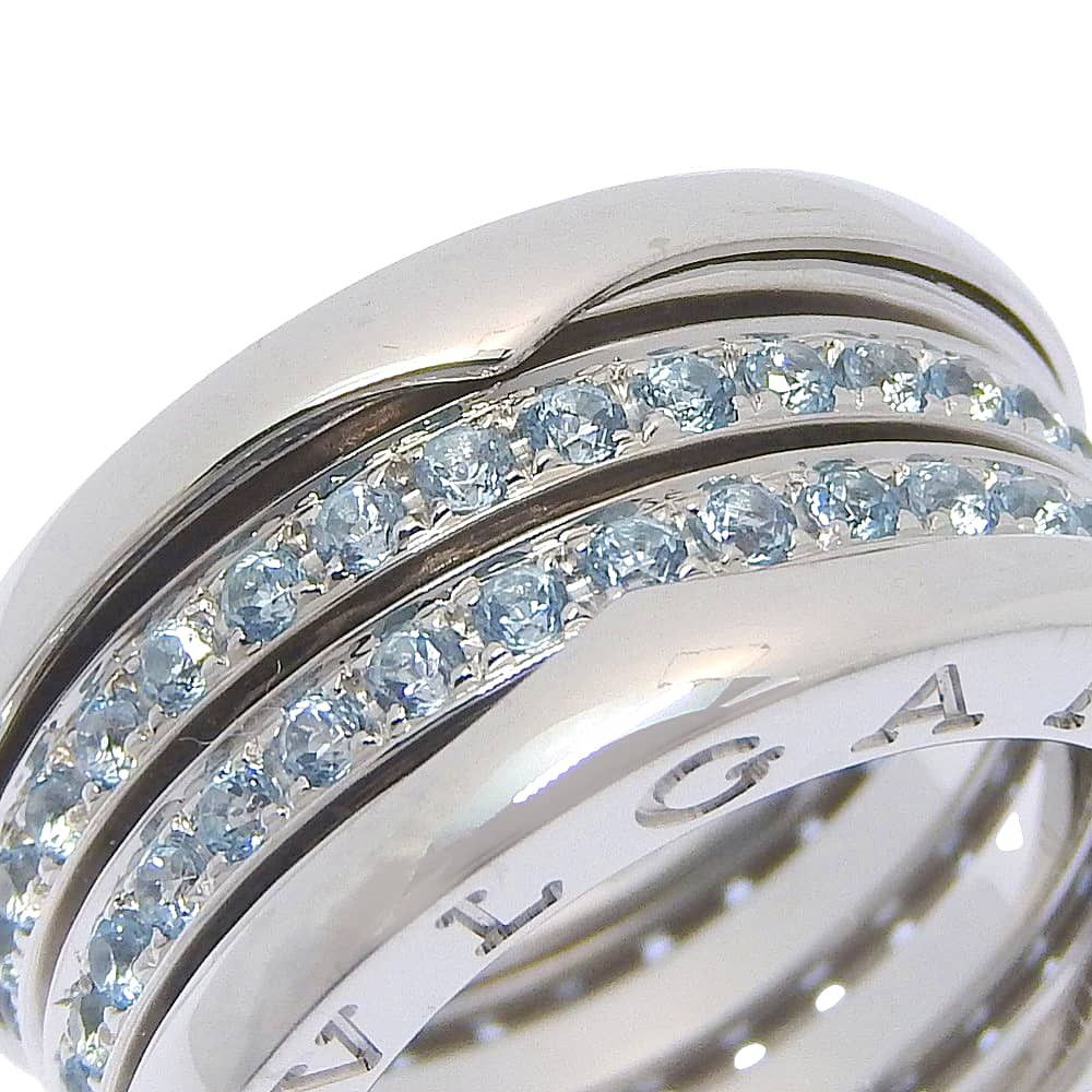 Bvlgari Bvlgari Bvlgari B-Zero1 Au750 White Gold Blue Topaz Ring Size 9.5 Precious Metal Ring DUTY FREE for USA Size ONE SIZE - 4 Thumbnail
