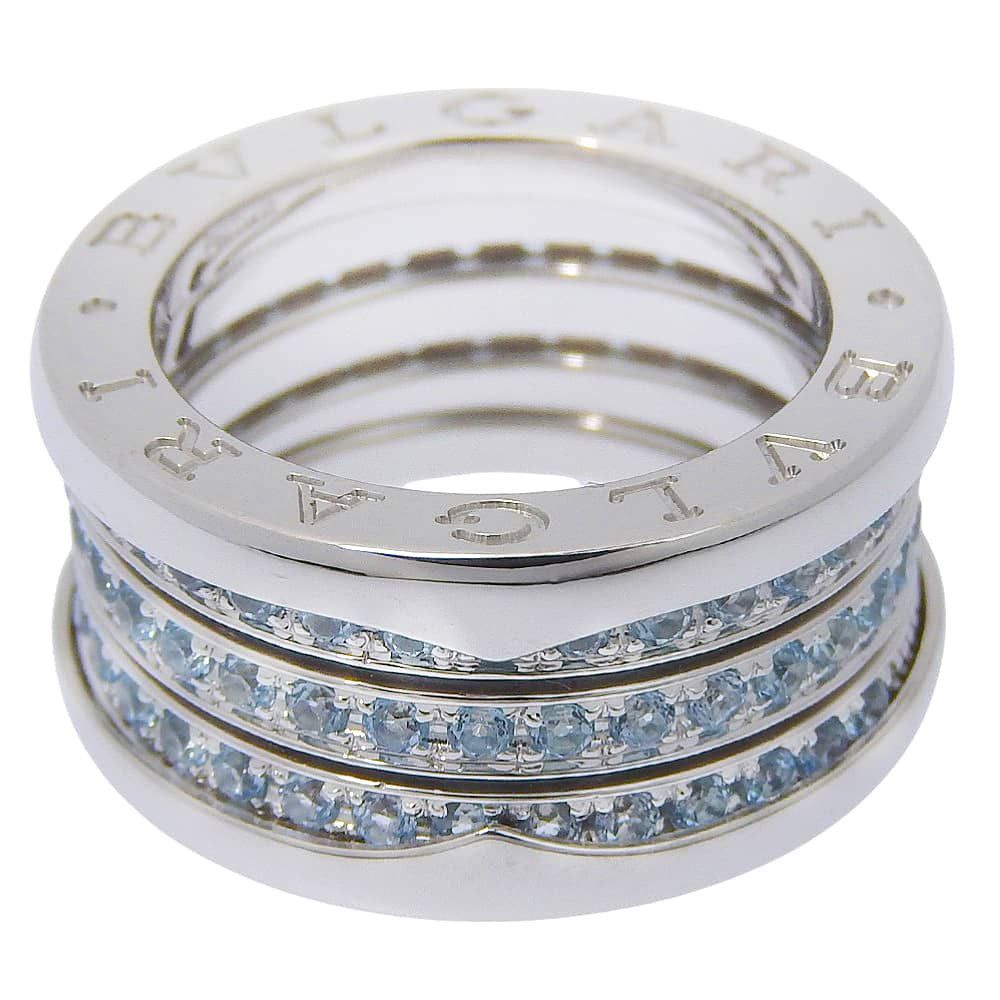 Bvlgari Bvlgari Bvlgari B-Zero1 Au750 White Gold Blue Topaz Ring Size 9.5 Precious Metal Ring DUTY FREE for USA Size ONE SIZE - 5 Thumbnail