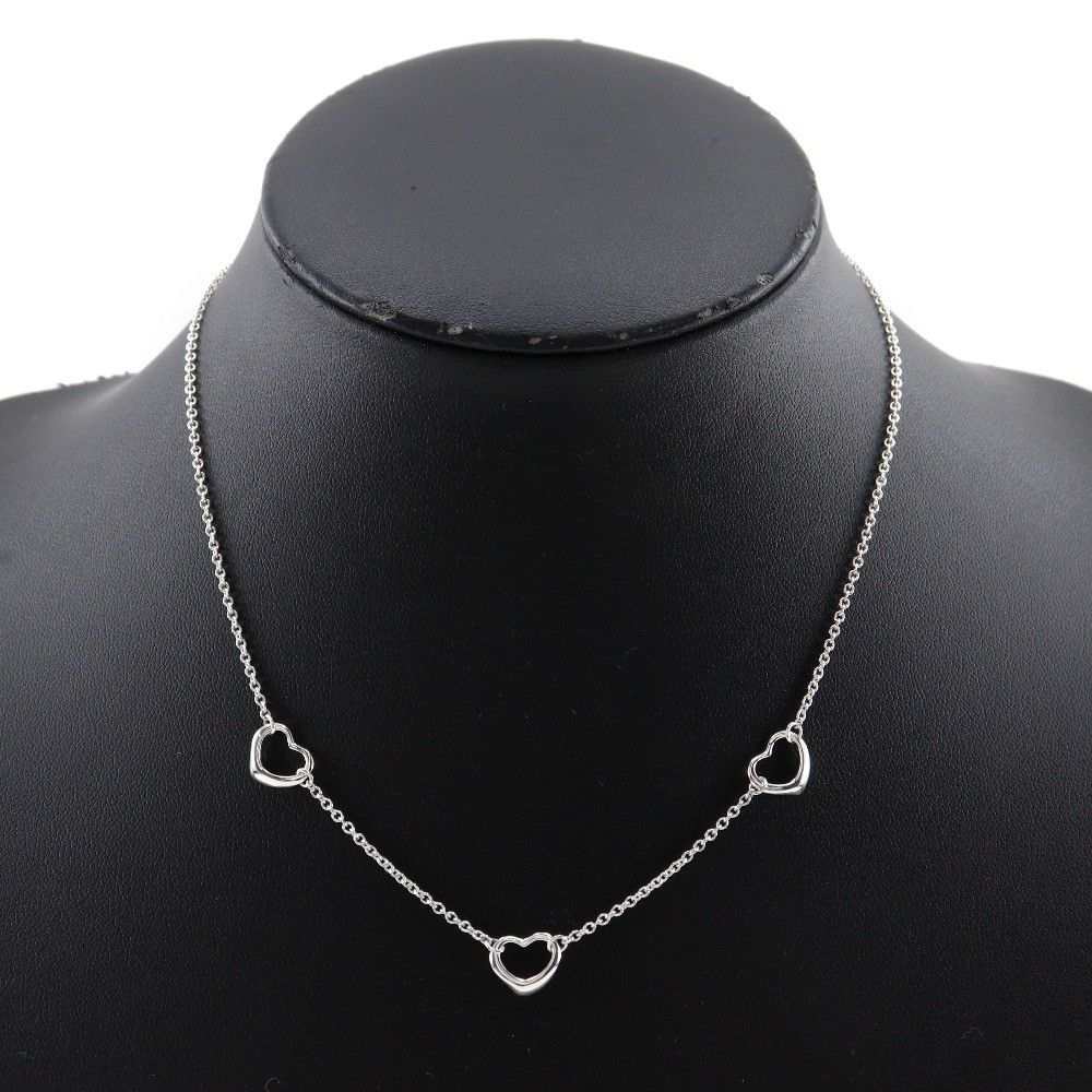 Tiffany & Co. Tiffany & Co. Tiffany & Co. Open Heart Sterling Silver Necklace Precious Metal Necklace DUTY FREE for USA Size ONE SIZE - 2 Thumbnail