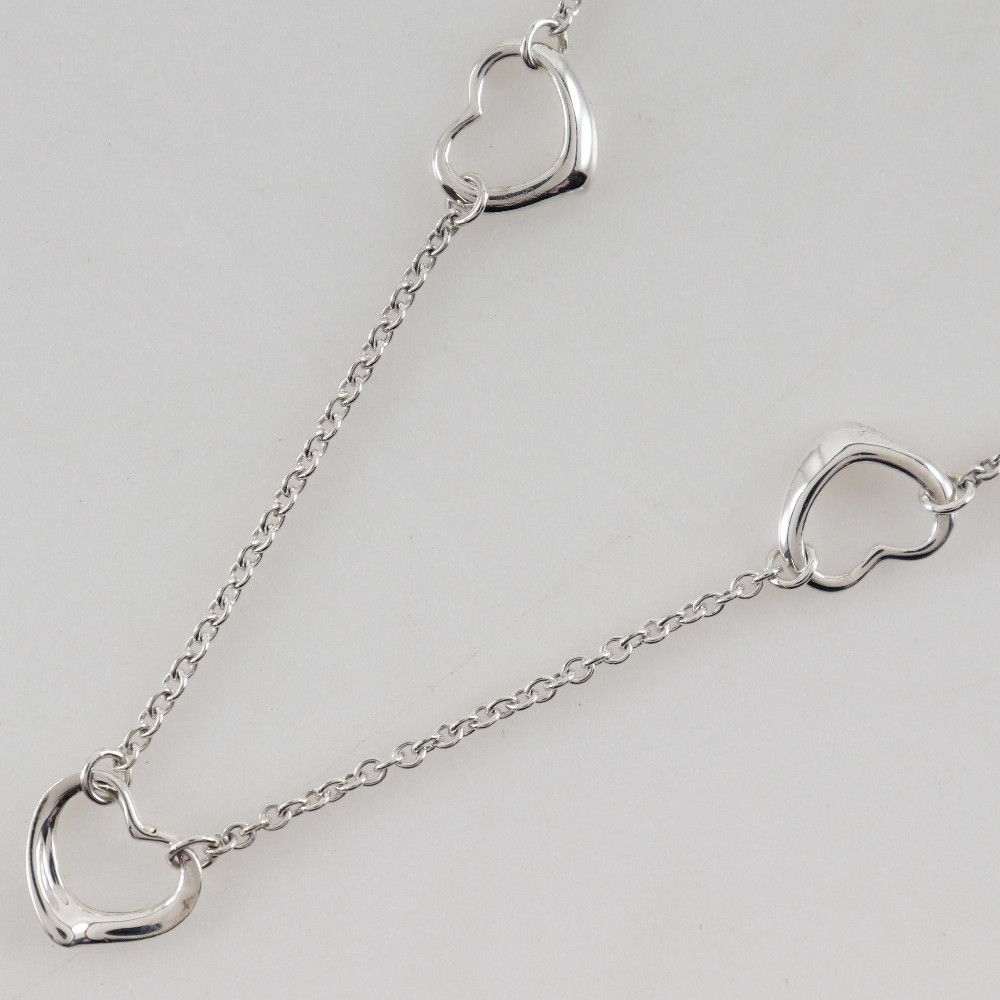 Tiffany & Co. Tiffany & Co. Tiffany & Co. Open Heart Sterling Silver Necklace Precious Metal Necklace DUTY FREE for USA Size ONE SIZE - 3 Thumbnail