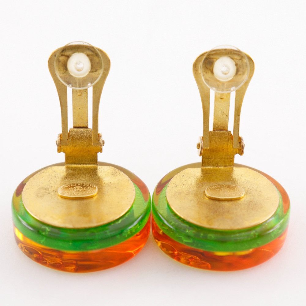 Chanel Chanel Chanel Coco Mark Camellia Clip Earrings Plastic / Synthetic Earrings DUTY FREE for USA Size ONE SIZE - 6 Thumbnail