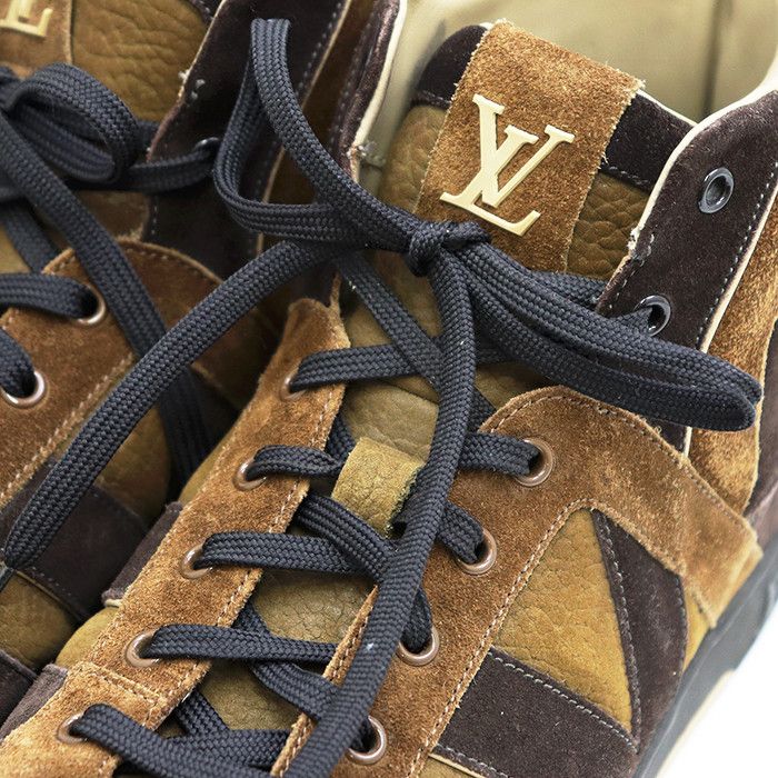 Louis Vuitton Louis Vuitton Louis Vuitton Leather High Top Sneakers Leather Shoes DUTY FREE for USA Size ONE SIZE - 3 Thumbnail