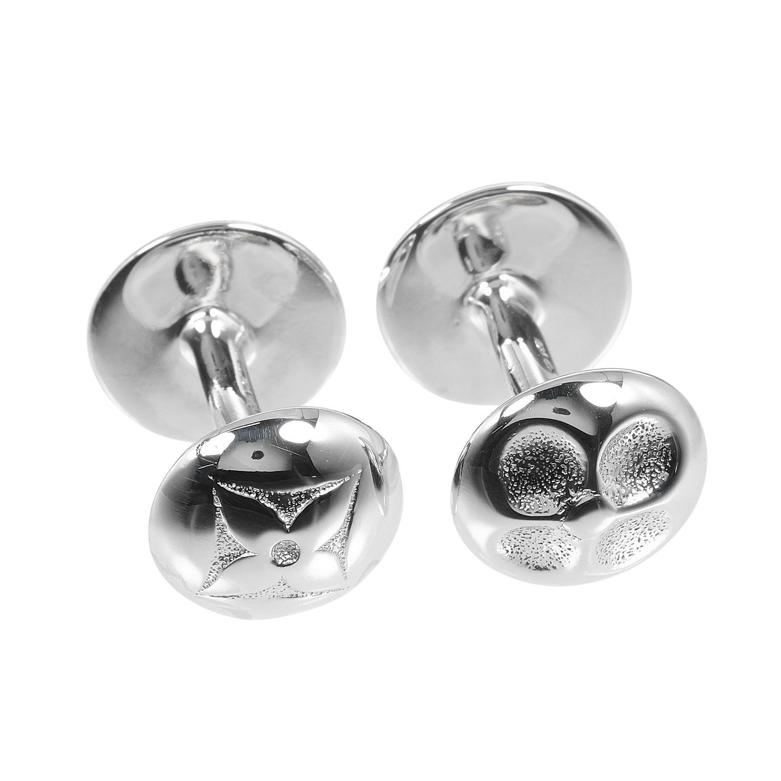 Louis Vuitton Louis Vuitton Louis Vuitton Boutons De Manchette Crew Silver Cufflinks Precious Metal Cufflinks M65059 DUTY FREE for USA Size ONE SIZE - 2 Thumbnail