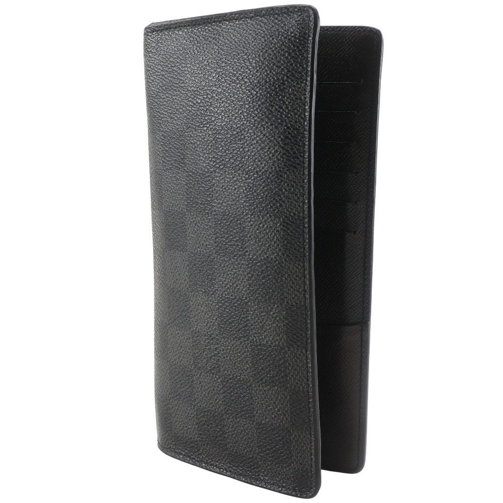 Louis Vuitton Louis Vuitton Louis Vuitton Portefeuille Brazza Damier Graphite Long Wallet Textile Long Wallet N62665 DUTY FREE for USA Size ONE SIZE - 2 Thumbnail