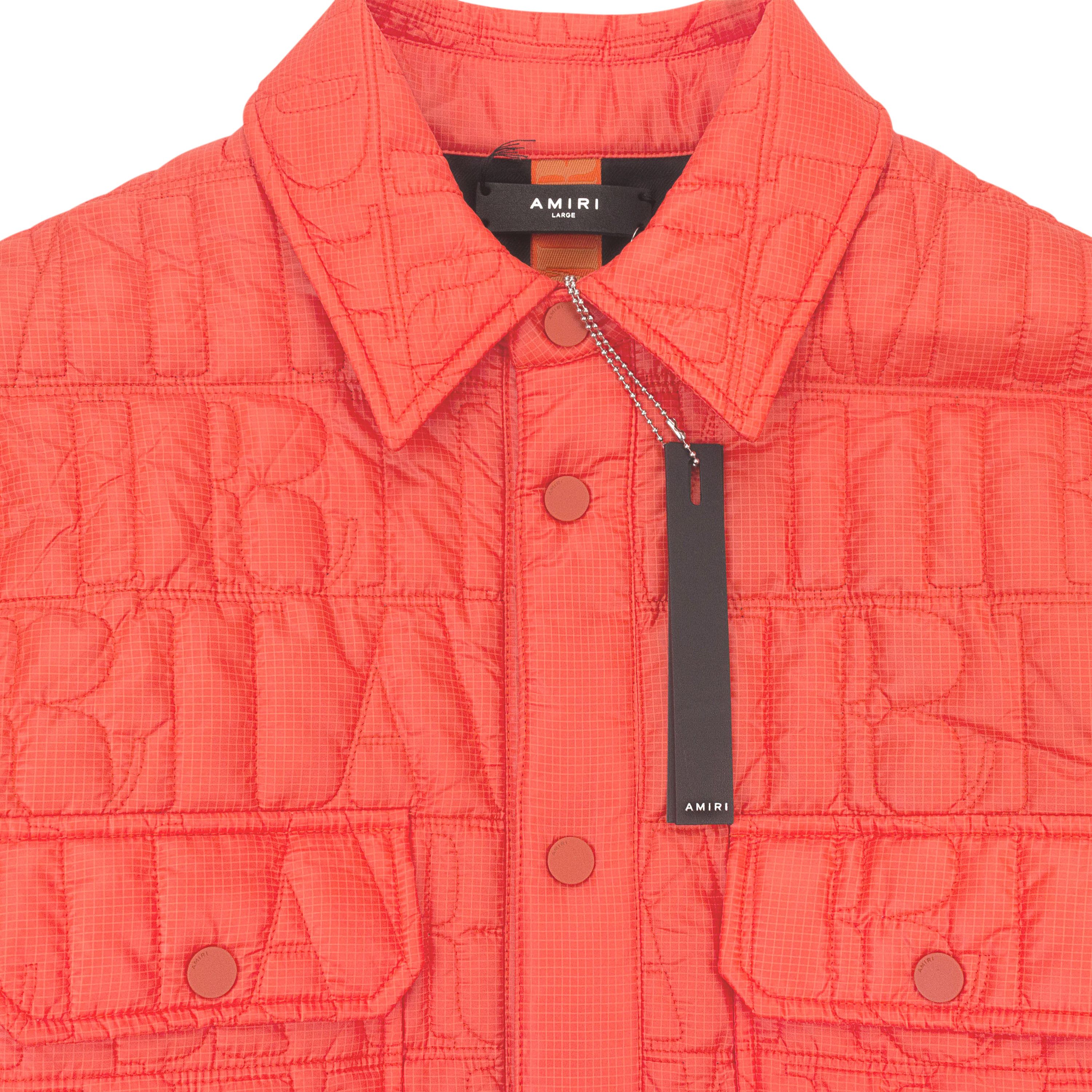 Amiri QUILTED LOGO OVER SHIRT Orange Casual Button-Down Shirts Size M Size US M / EU 48-50 / 2 - 3 Thumbnail
