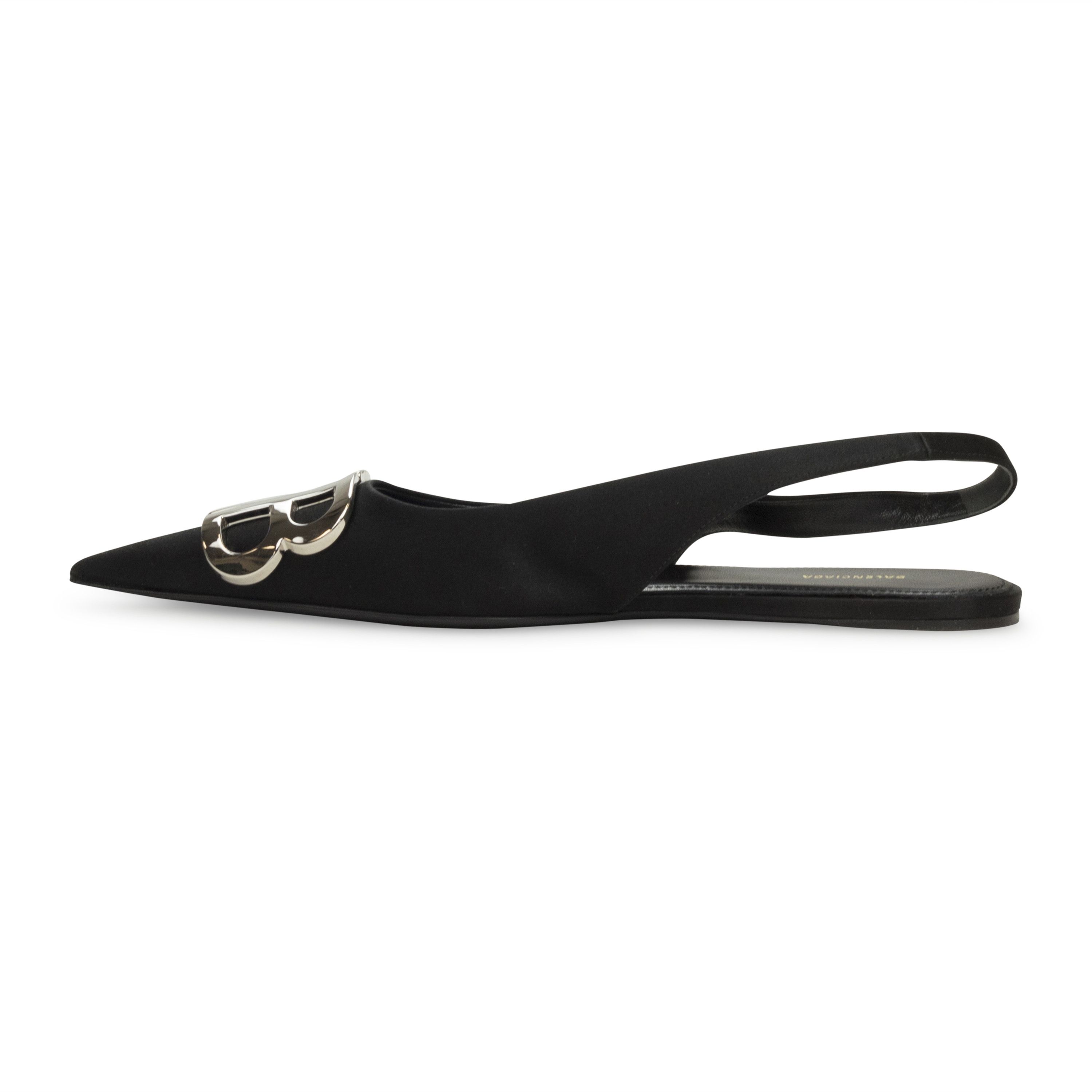 Balenciaga SATIN SLINGBACK BALLERINA BLACK FLATS SIZE 6 Size US 6 / IT 36 - 2 Thumbnail