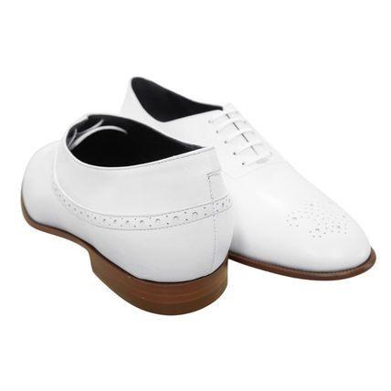 Celine celine aucourt perforated oxford in kidskin white Size US 13 / EU 46 - 2 Thumbnail
